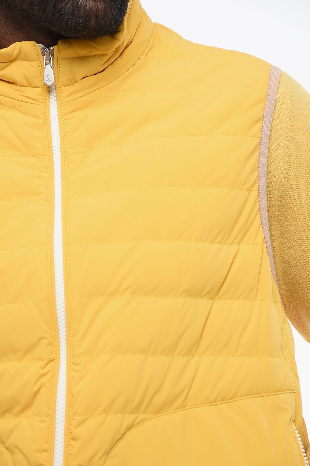 Brunello Cucinelli og1mm0725 Down Vest in Yellow Size US L / EU 52-54 / 3 - 3 Thumbnail