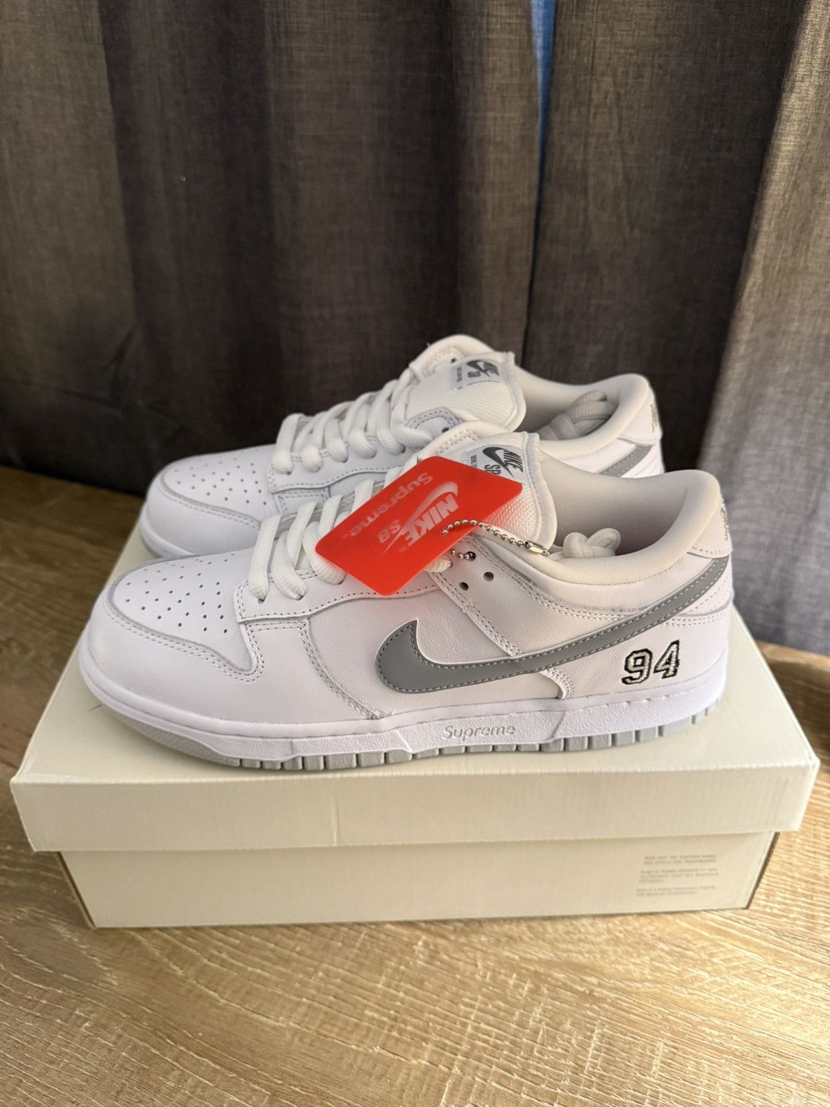 Supreme Supreme 94 Nike SB Dunk Low White | Grailed