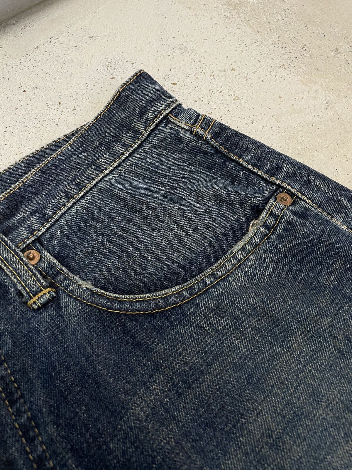 Edwin Edwin 505 Vintage Selvedge Indigo Loose Denim Pants Size US 30 / EU 46 - 10 Thumbnail
