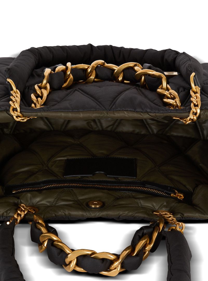 Balmain o1s1wg111225 Size:OS/1945 Soft Nylon Tote Bag in Black Size ONE SIZE - 5 Thumbnail