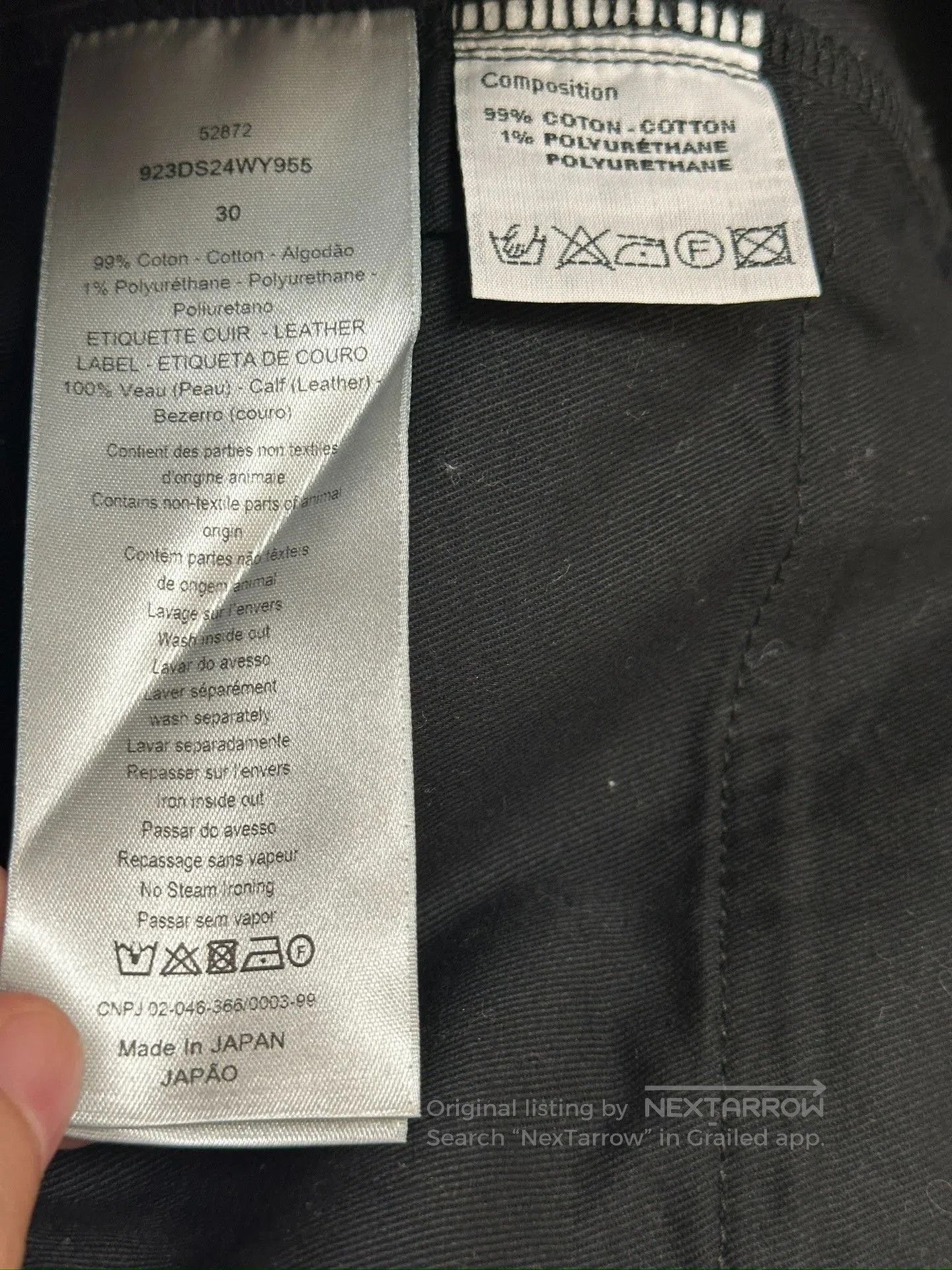 Dior Dior CD Embroidered Logo Black Jeans. Size US 30 / EU 46 - 7 Thumbnail