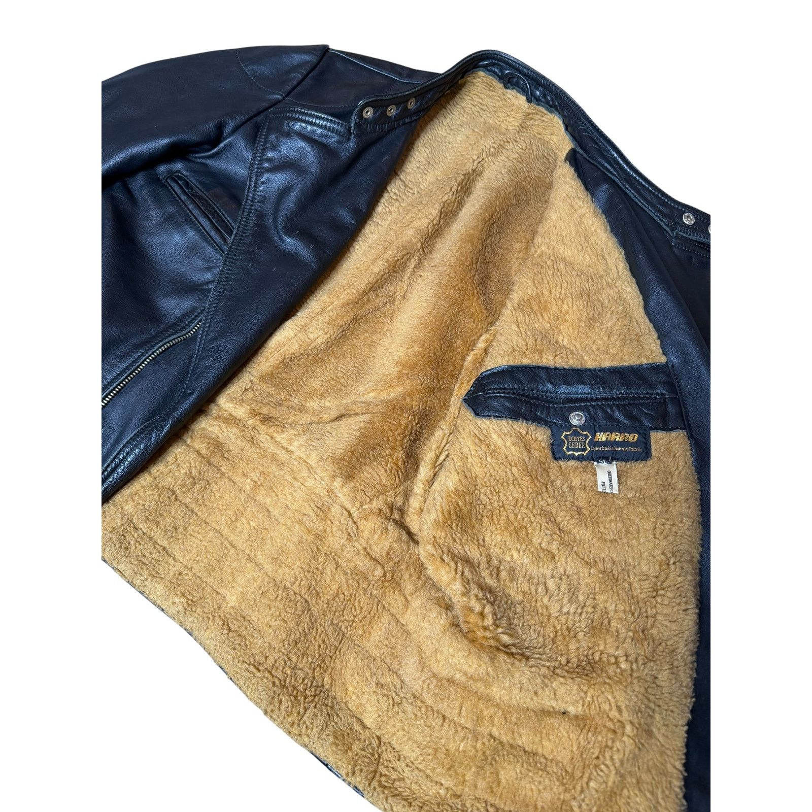 Genuine Leather × Vintage Vintage Harro Black Leather Motorcycle Jacket Size US M / EU 48-50 / 2 - 8 Thumbnail