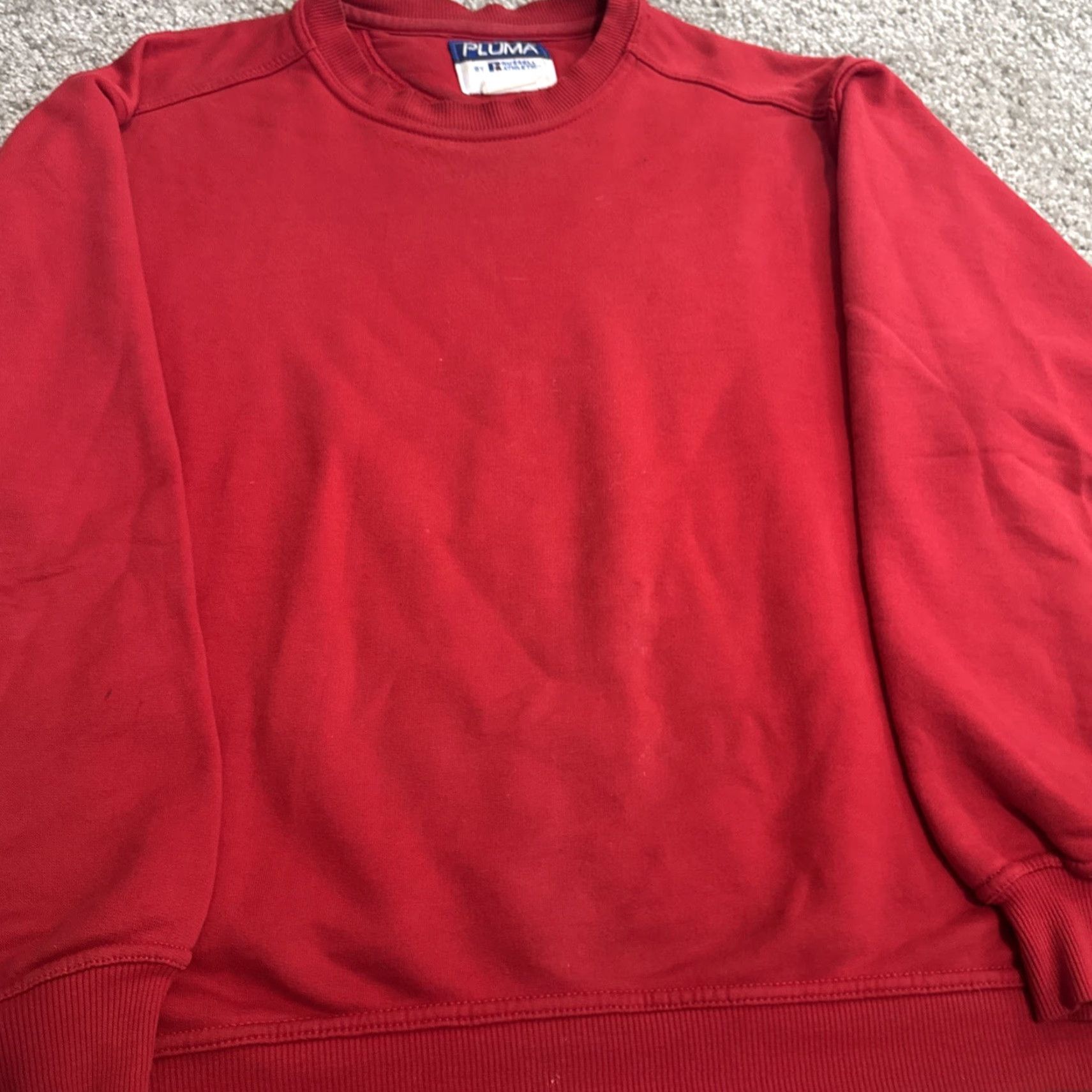 Russell Athletic VINTAGE Russell Athletic Sweatshirt Red Unisex Adults L 90s Crewneck Pullover Blank Pluma Size US L / EU 52-54 / 3 - 4 Thumbnail