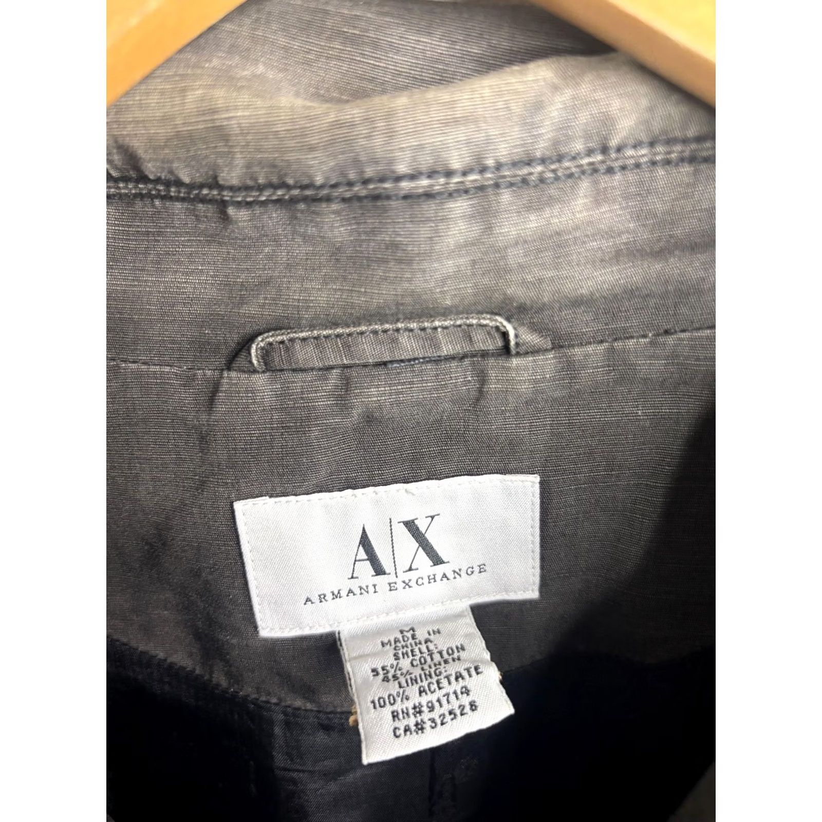 Armani Exchange Armani Exchange Jacket Mens Medium Gray Cotton Military Full Zip Pockets Size US M / EU 48-50 / 2 - 5 Thumbnail
