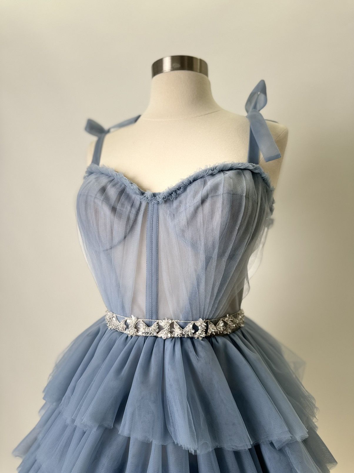 Other Preloved US 4-6 Anna Augusta Blue Evening Maxi Dress Size M / US 6-8 / IT 42-44 - 3 Thumbnail
