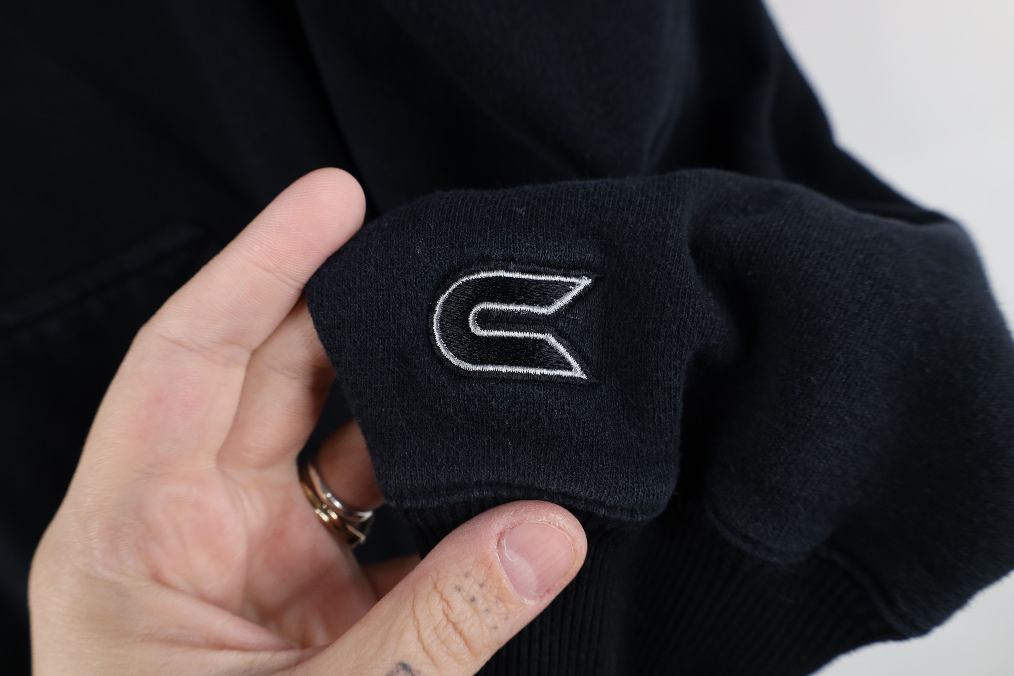 Vintage Vintage 90s Y2K Streetwear Blank Hoodie Sweatshirt Black Size US L / EU 52-54 / 3 - 4 Thumbnail