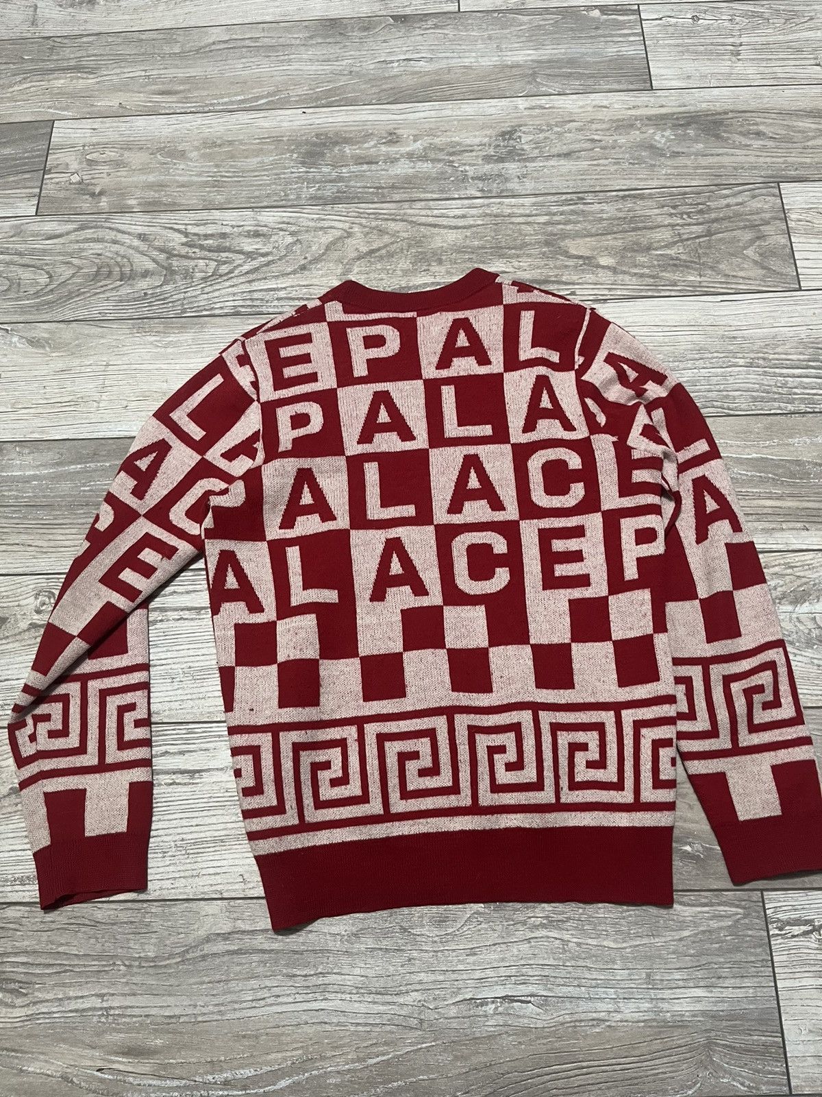 Palace Palace check-it knit sweater red 2016 Size US L / EU 52-54 / 3 - 7 Thumbnail