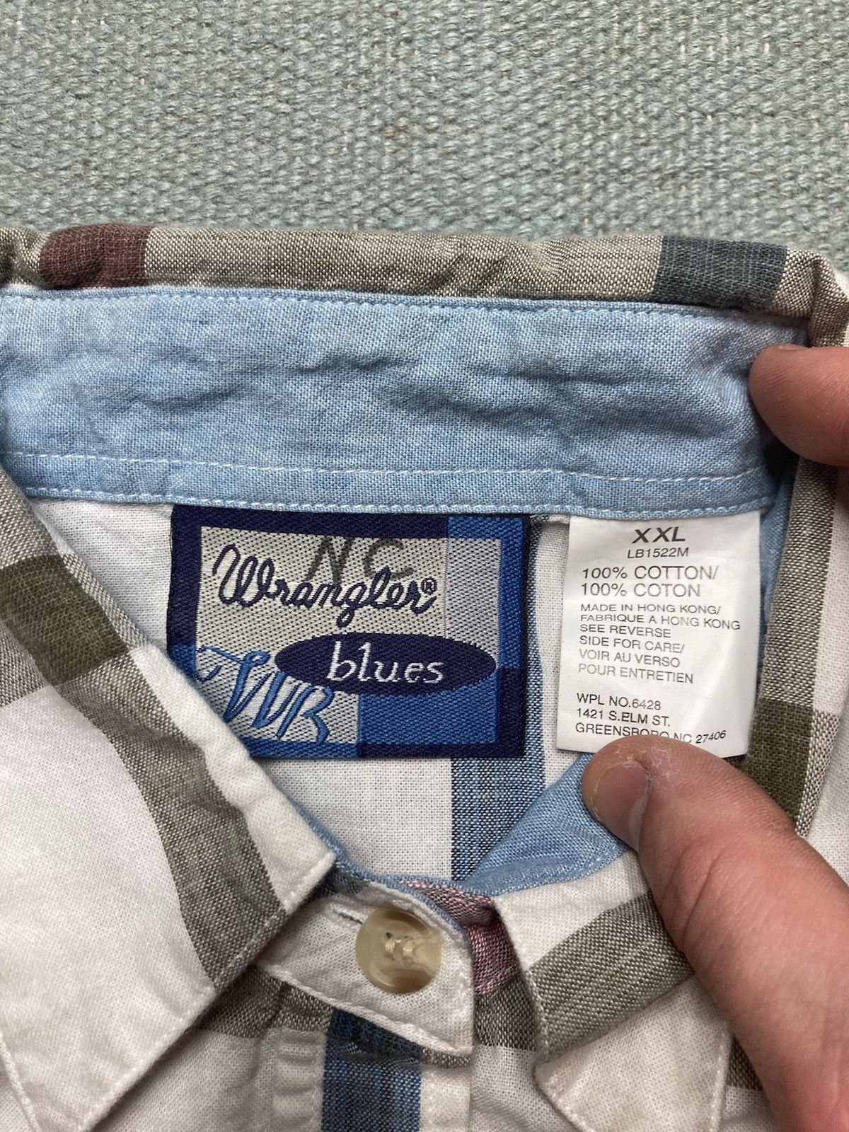 Vintage × Wrangler Vtg wrangler blues button shirt western plaid women’s XXL Size XXL / US 16-18 / IT 52-54 - 7 Thumbnail