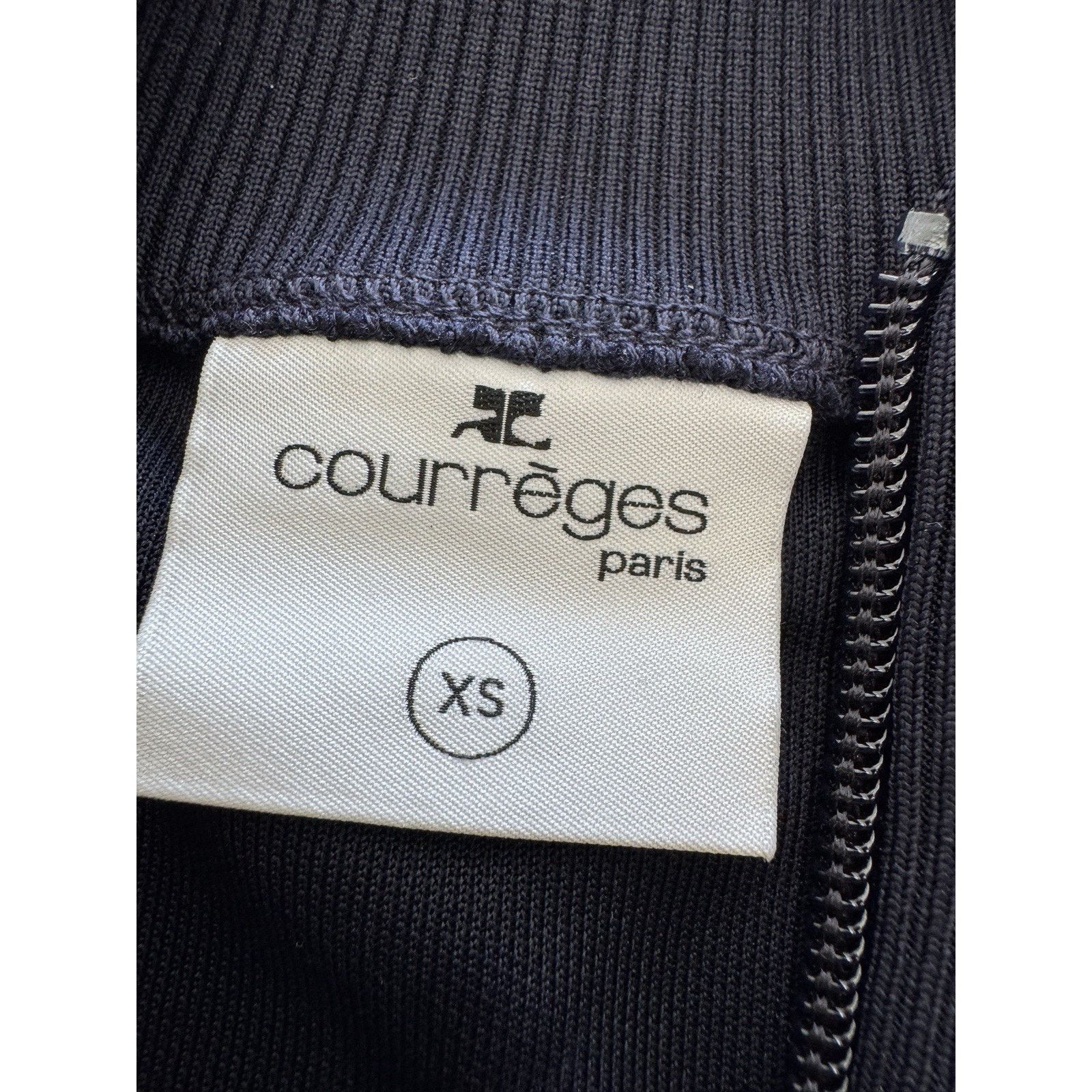 Courreges Courrèges logo-embroidered track jacket XS Navy Blue Size US XS / EU 42 / 0 - 5 Thumbnail