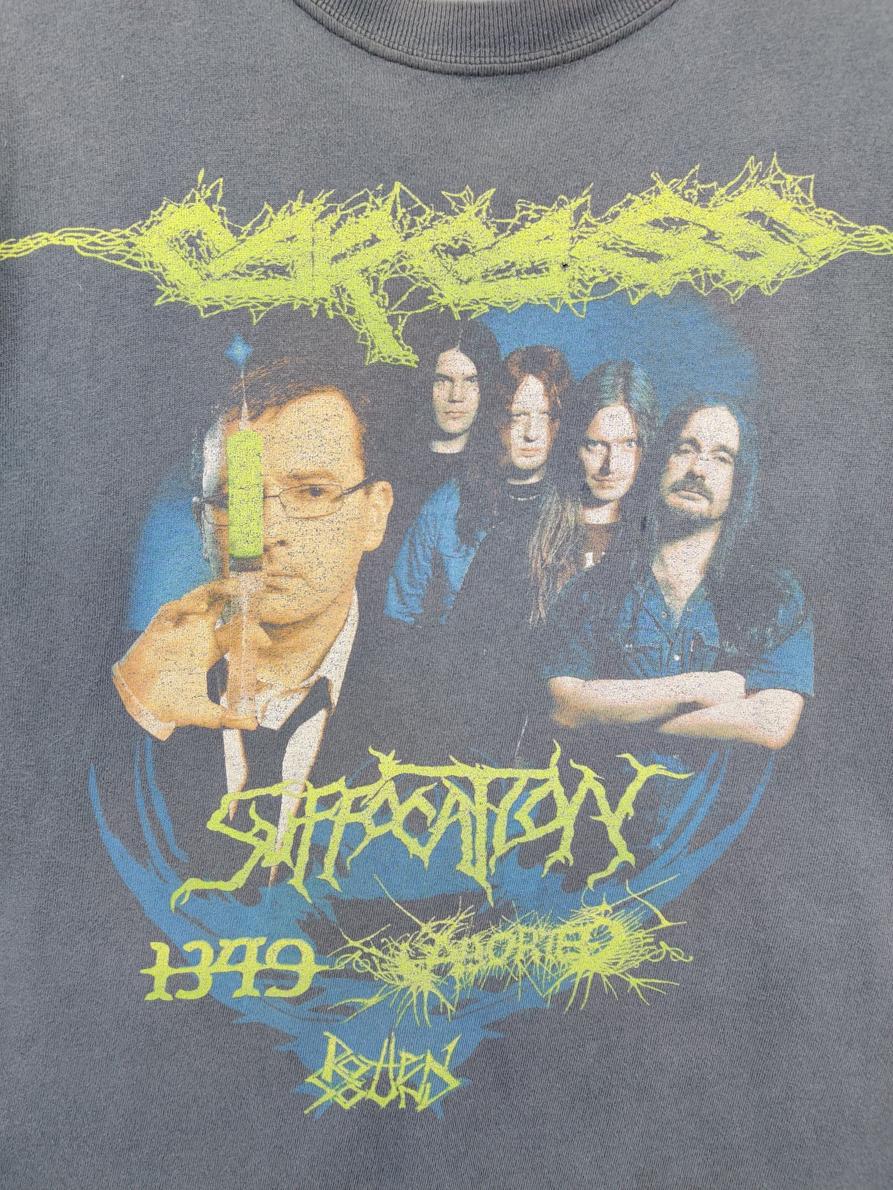 Band Tees Vintage Carcass Suffocation Tour Band Tee Tshirt Size US XL / EU 56 / 4 - 8 Thumbnail