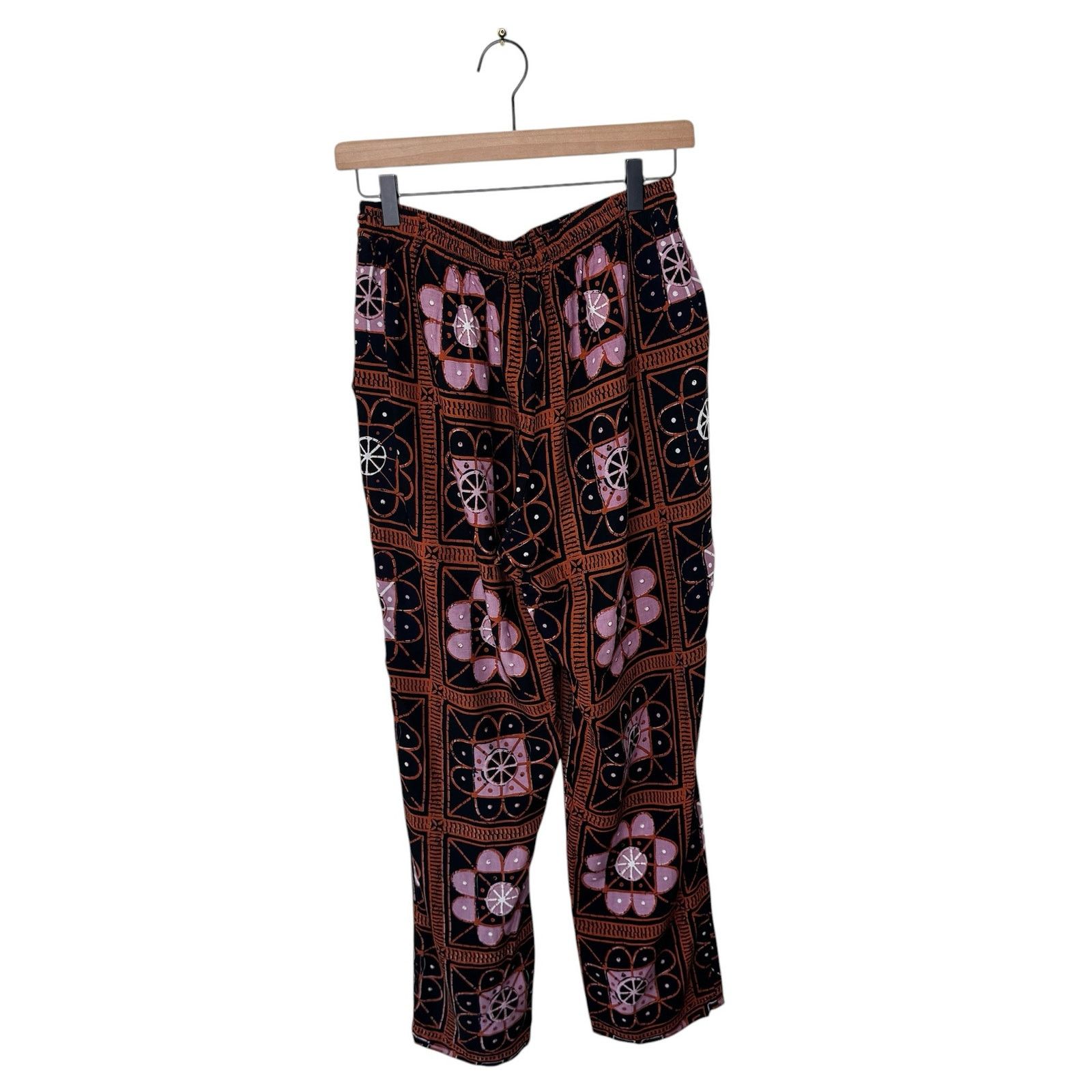Natalie Martin NATALIE MARTIN Ankle Length Printed Pull on Drawstring Pants Size 27" / US 4 / IT 40 - 2 Thumbnail