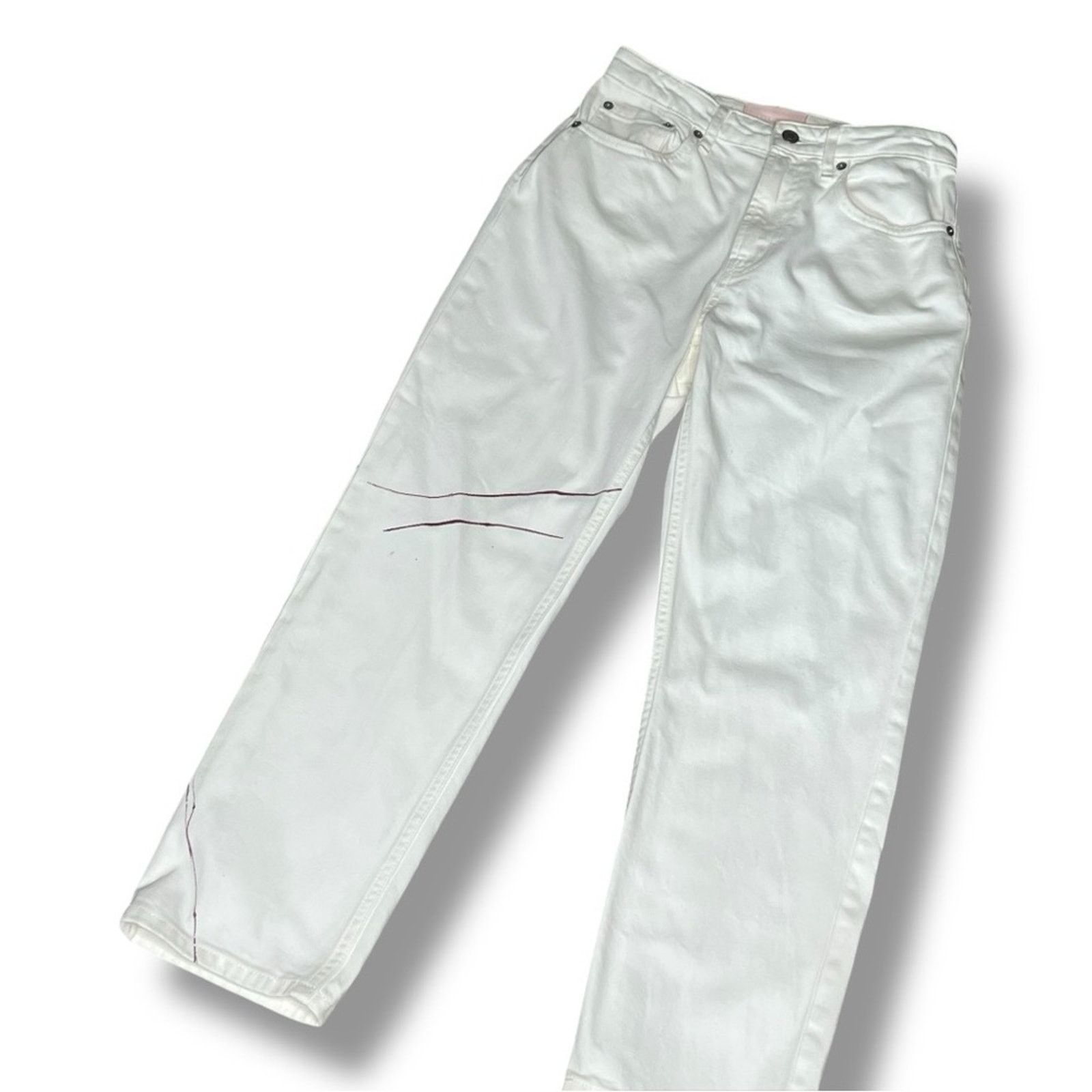 Everlane Everlane The High Rise Straight ankle jean paint splatter Size 24" / US 00 / IT 34 - 8 Thumbnail