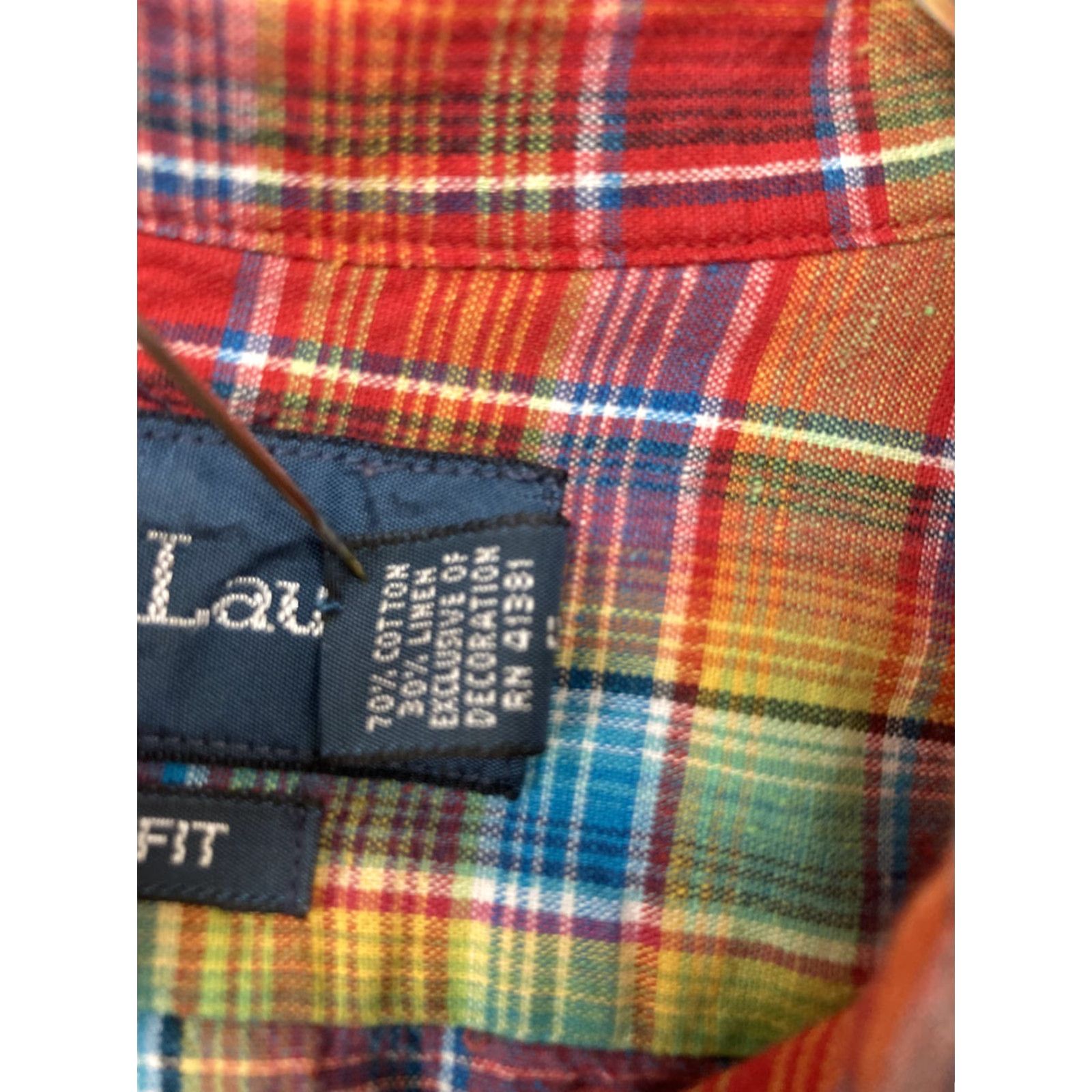 Ralph Lauren Ralph Lauren Men's Plaid Button-Down Shirt Long Sleeve Multicolor Classic Fit 2020s Size US L / EU 52-54 / 3 - 3 Thumbnail