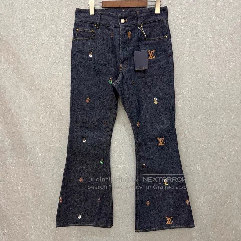 Louis Vuitton Louis Vuitton Fei Dong Full Print Embroidered Jeans Size US 29 - 1 Thumbnail