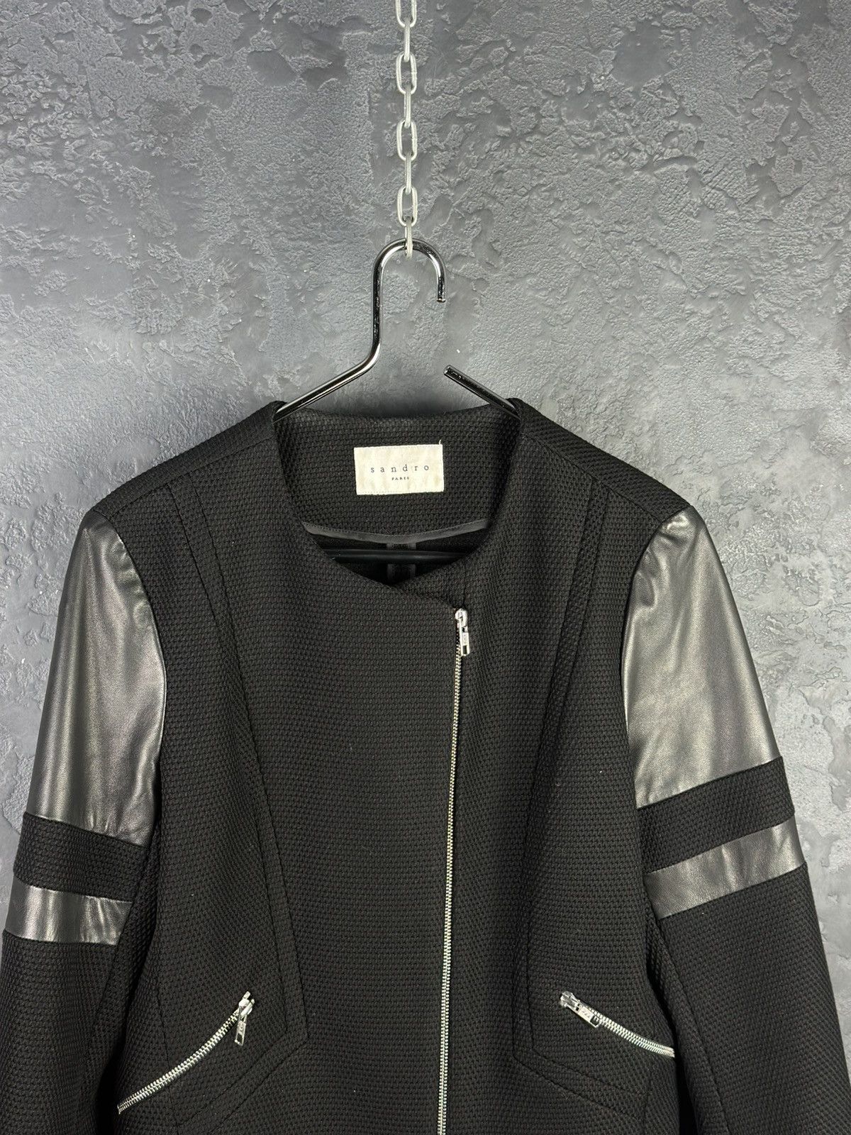 Sandro Sandro Light Biker Jacket Cotton-Leather Women’s 40 Size S / US 4 / IT 40 - 2 Thumbnail