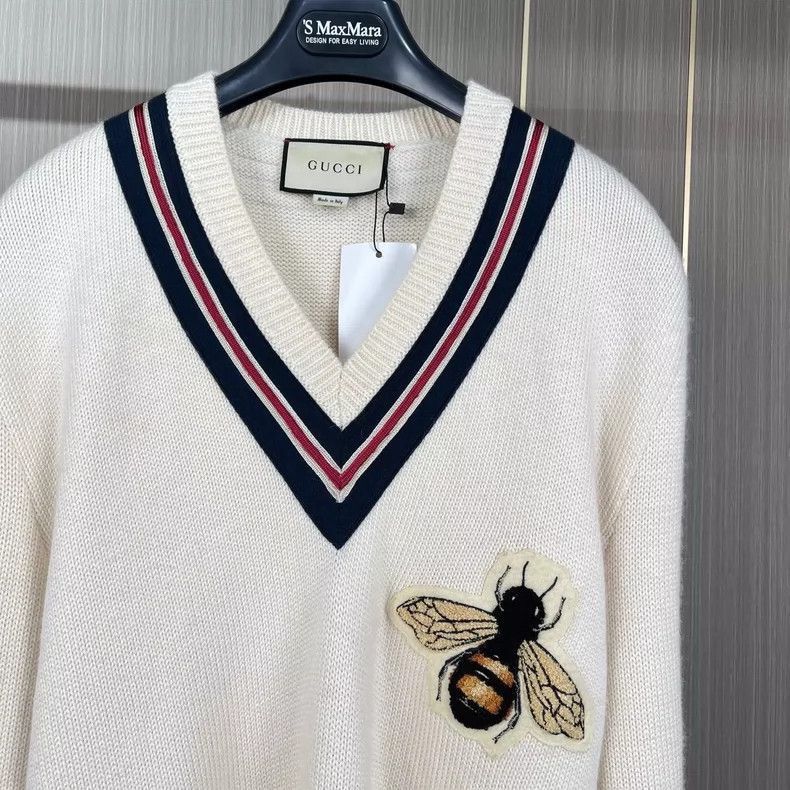 Gucci Gucci Embroidered Knitted Sweater with Bee-2505 Size US XL / EU 56 / 4 - 3 Thumbnail
