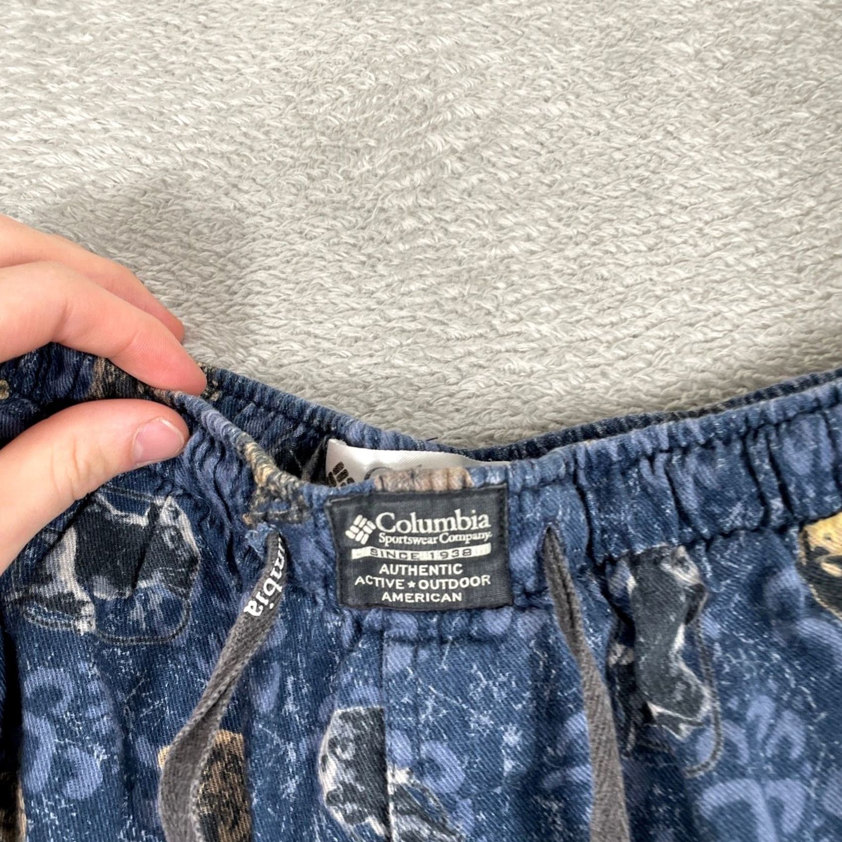 Vintage Columbia Pajama Pants Mens M Blue Labrador Dog Print Lounge Sleepwear Size US 31 - 6 Thumbnail