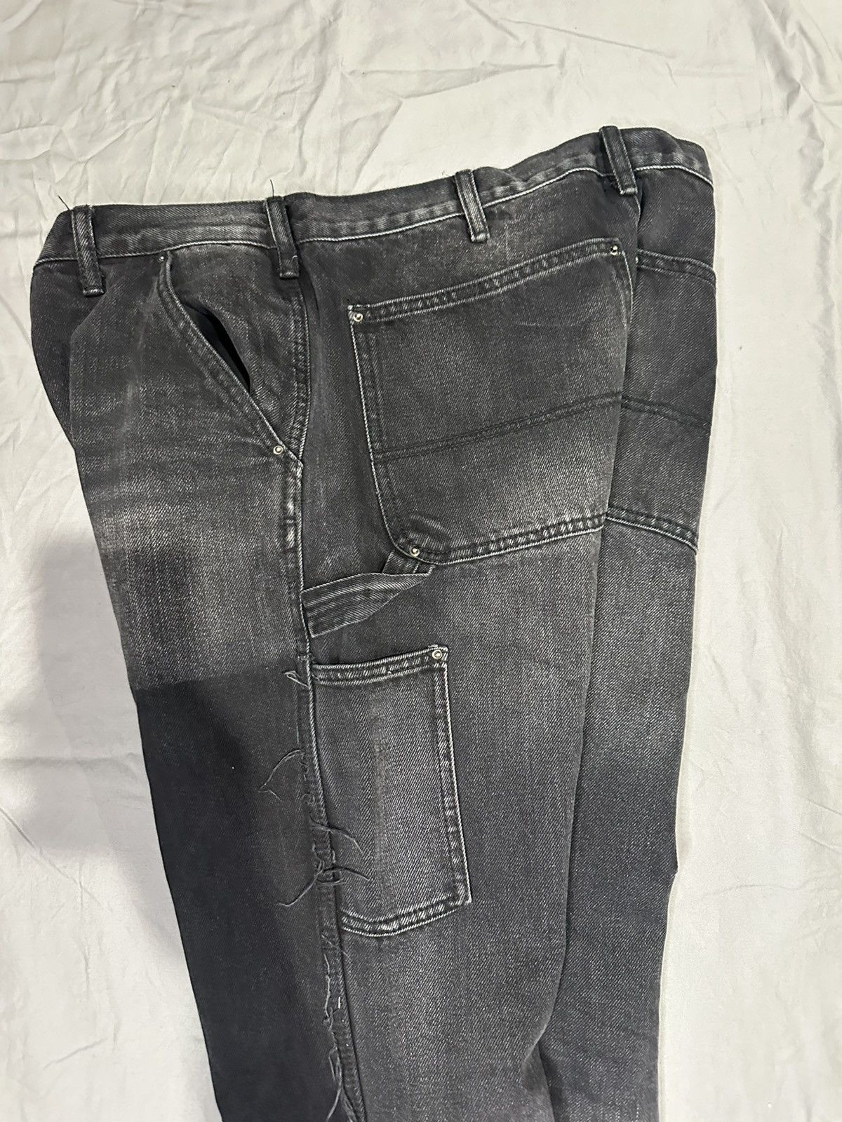 MNML Black Carpenter tattered jeans Size US 36 / EU 52 - 5 Thumbnail