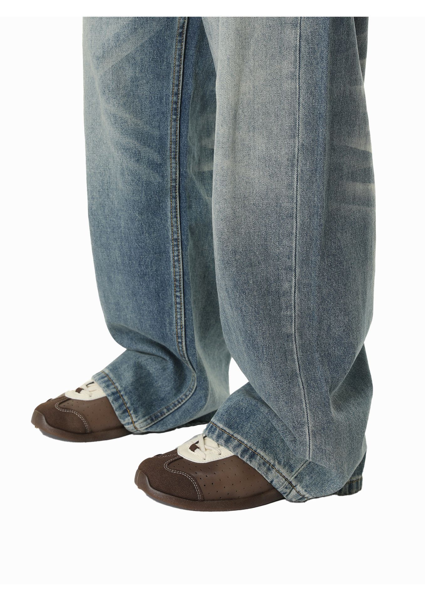 Vintage Men's American retro Vibe distressed wide-leg straight jeans Size US 32 / EU 48 - 5 Thumbnail