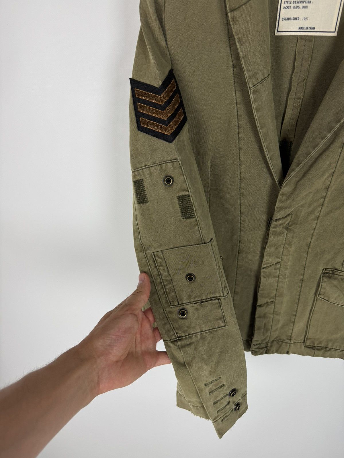 Zadig & Voltaire NWT Zadig&Voltaire Virginia Grunge Perm Khaki Jacket Size XS / US 0-2 / IT 36-38 - 11 Thumbnail