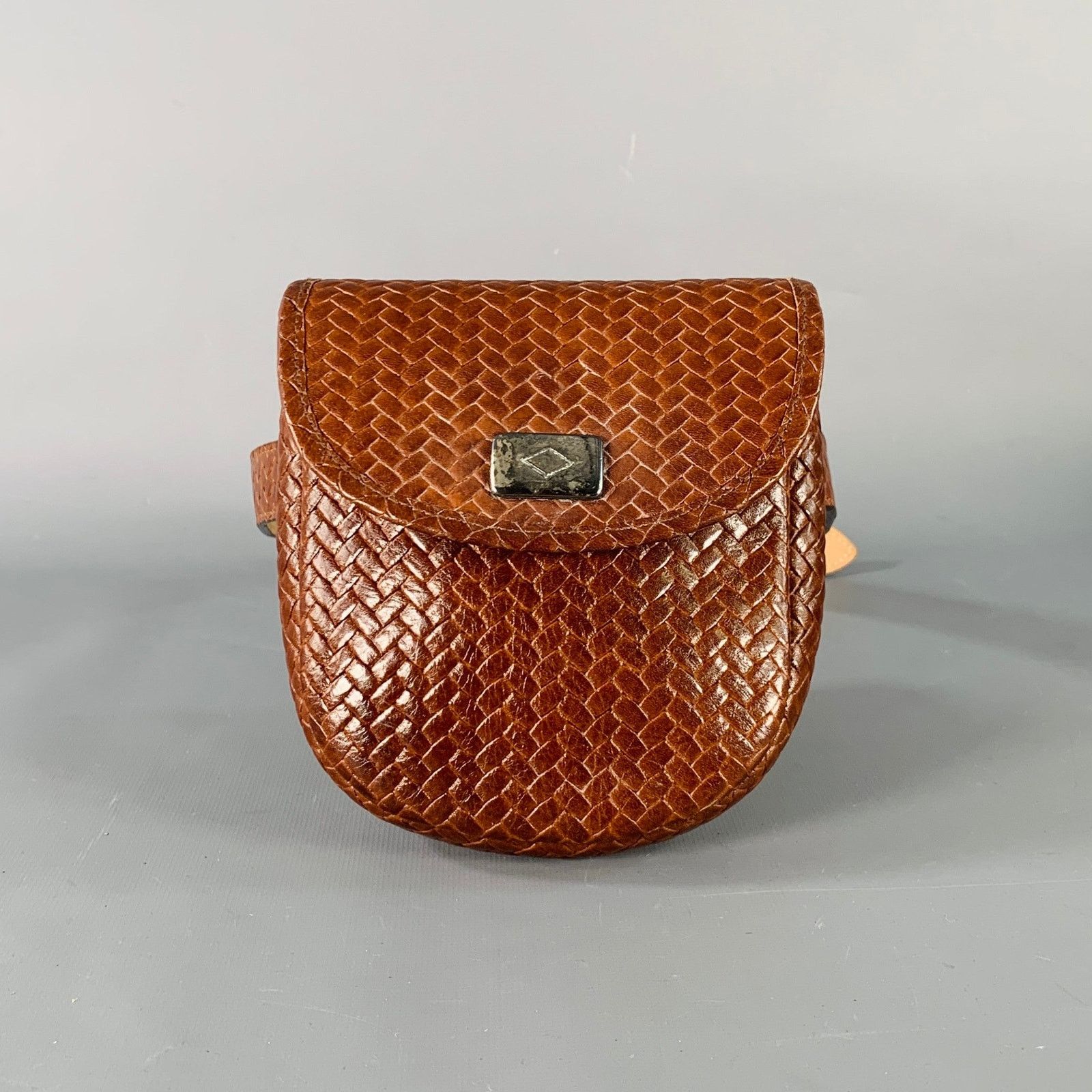 Other JENNY AND THE BOYS Size S Brown Woven Leather Belt Bag Size ONE SIZE - 1 Thumbnail