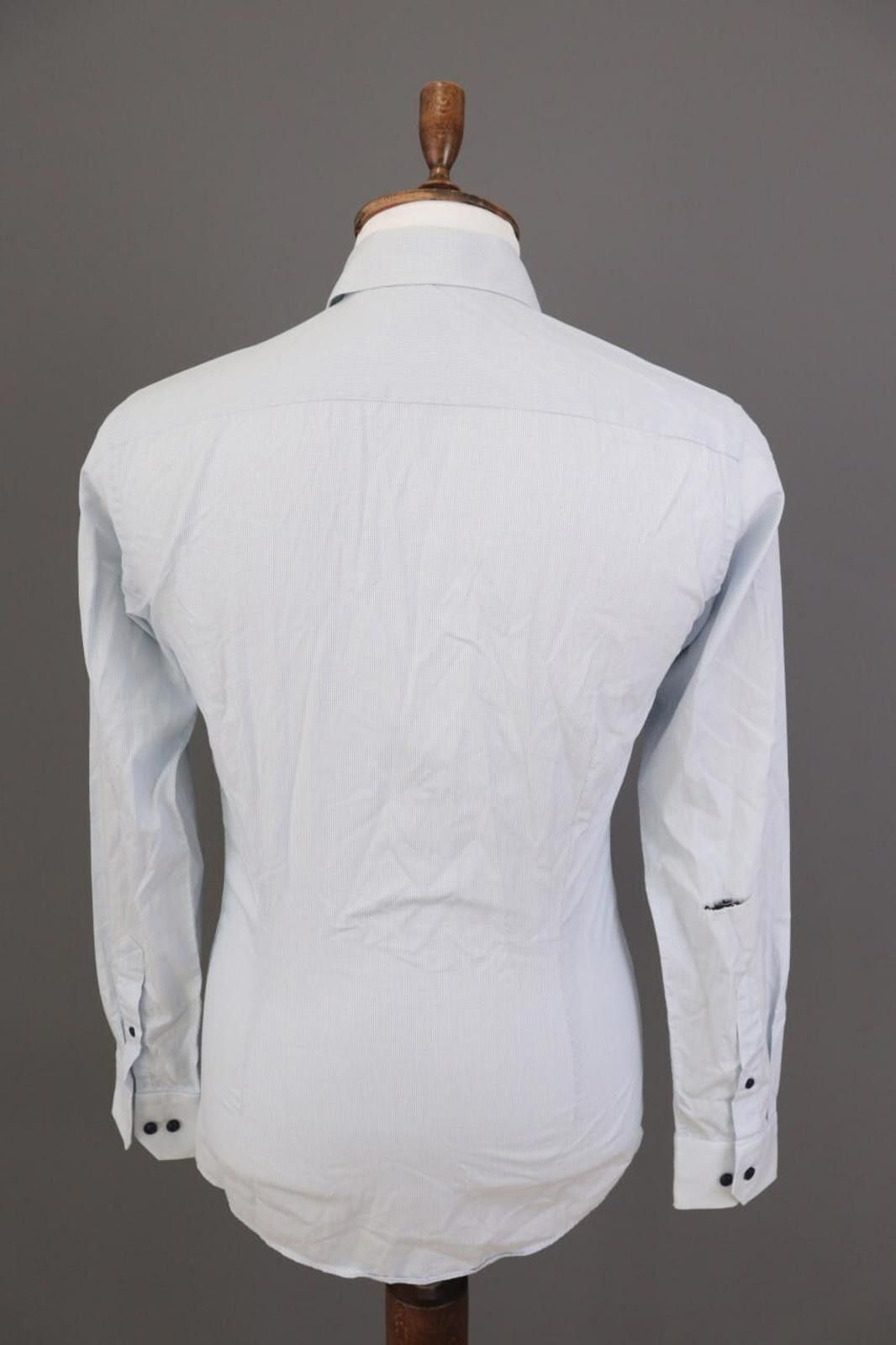 Eton Eton Slim Fit Blue Printed Button Down Shirt Size 38 / 15 Size US M / EU 48-50 / 2 - 7 Thumbnail