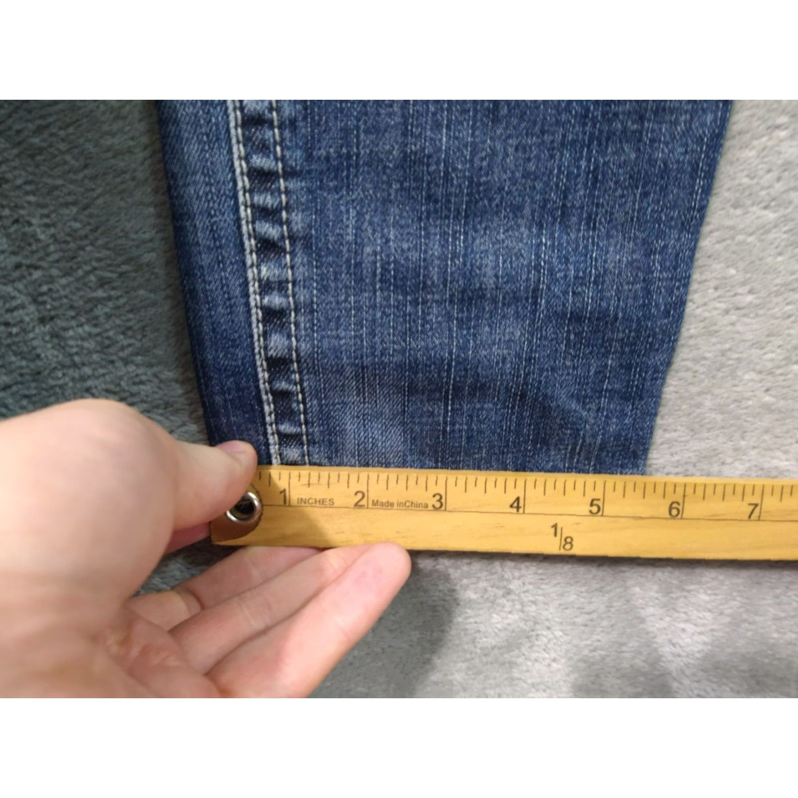 Vintage Silver Jeans Womens 25/32 Blue Denim Japanese Ringspun Skinny Leg Low Rise Size 42" / US 20 - 6 Thumbnail