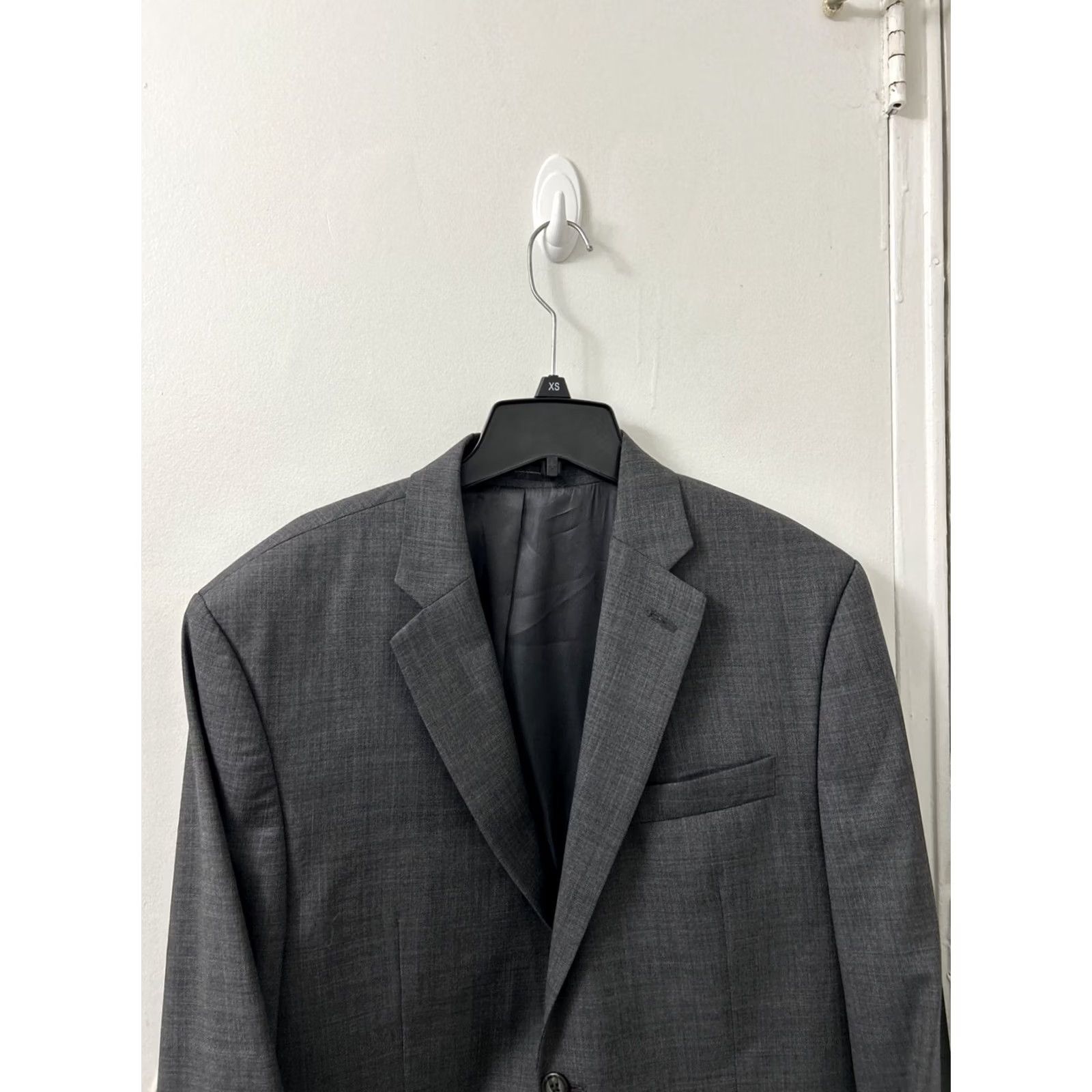 Ralph Lauren Lauren Ralph Lauren Blazer Mens 42R Gray 100% Wool-Laine Two-Button Notch Lapel Regular Fit Solid Jacket Coat Cardigan? Size 42R - 2 Thumbnail
