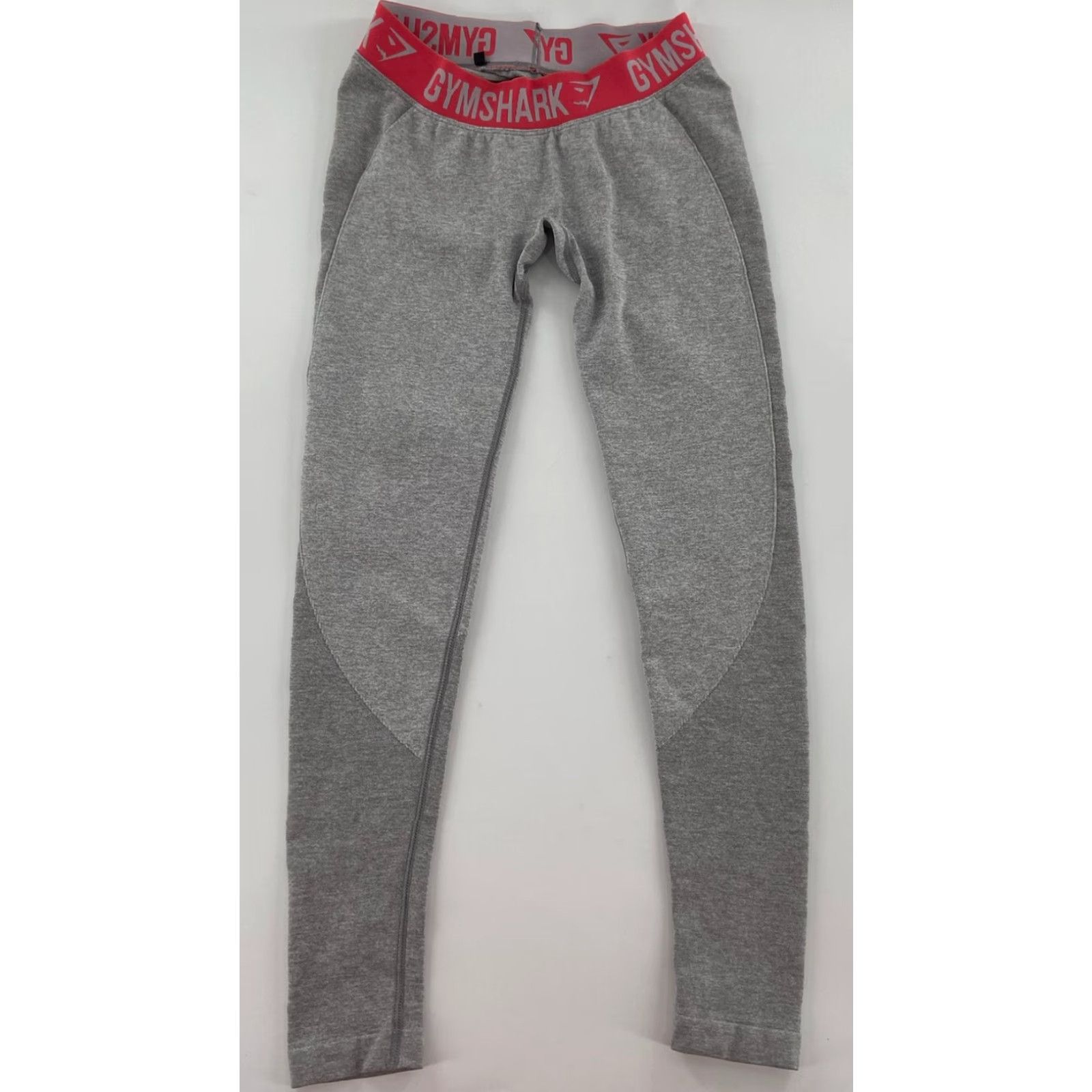Gymshark Gymshark Dry Women's Small Gray Pink Leggings Gym Athletic Activewear Yoga Ladies S Compression Tapered Leg Pattern Solid Nylon Polyester Elastane Size 28" / US 6 / IT 42 - 2 Thumbnail