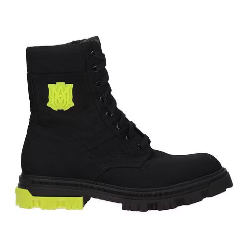 image of Amiri Ob1O1E0224 Boots In Black / Fluo Green in Black/Fluo Green, Men's (Size 9)