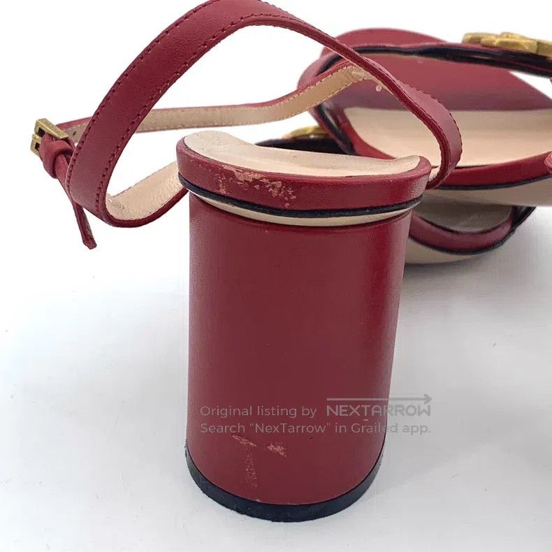 Gucci Gucci Dark red double G logo one-character buckle thick-he Size US 8.5 / IT 38.5 - 9 Thumbnail