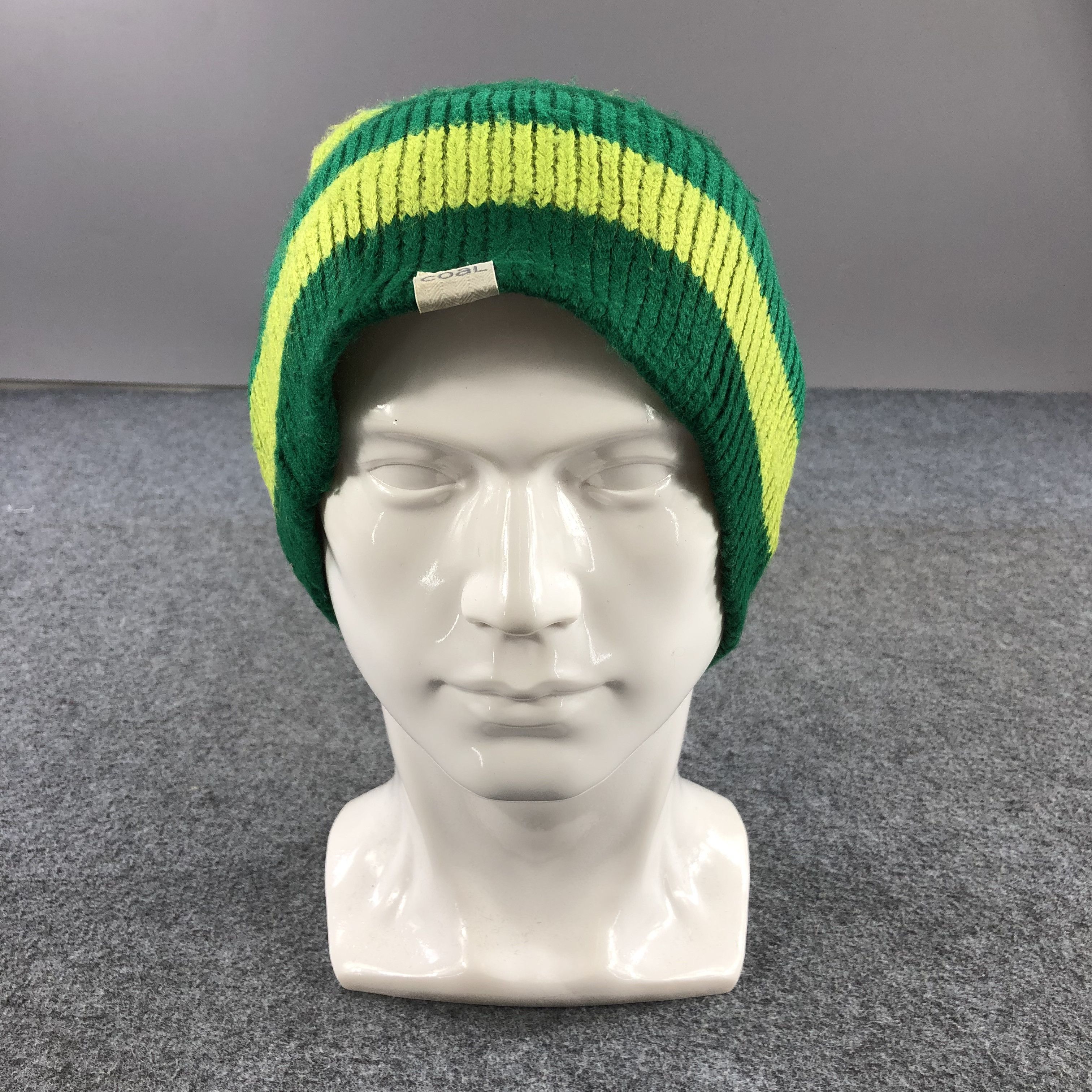 Coal Coal Green Stripes Beanie snowcap Snow Hat B268 Size ONE SIZE - 1 Thumbnail
