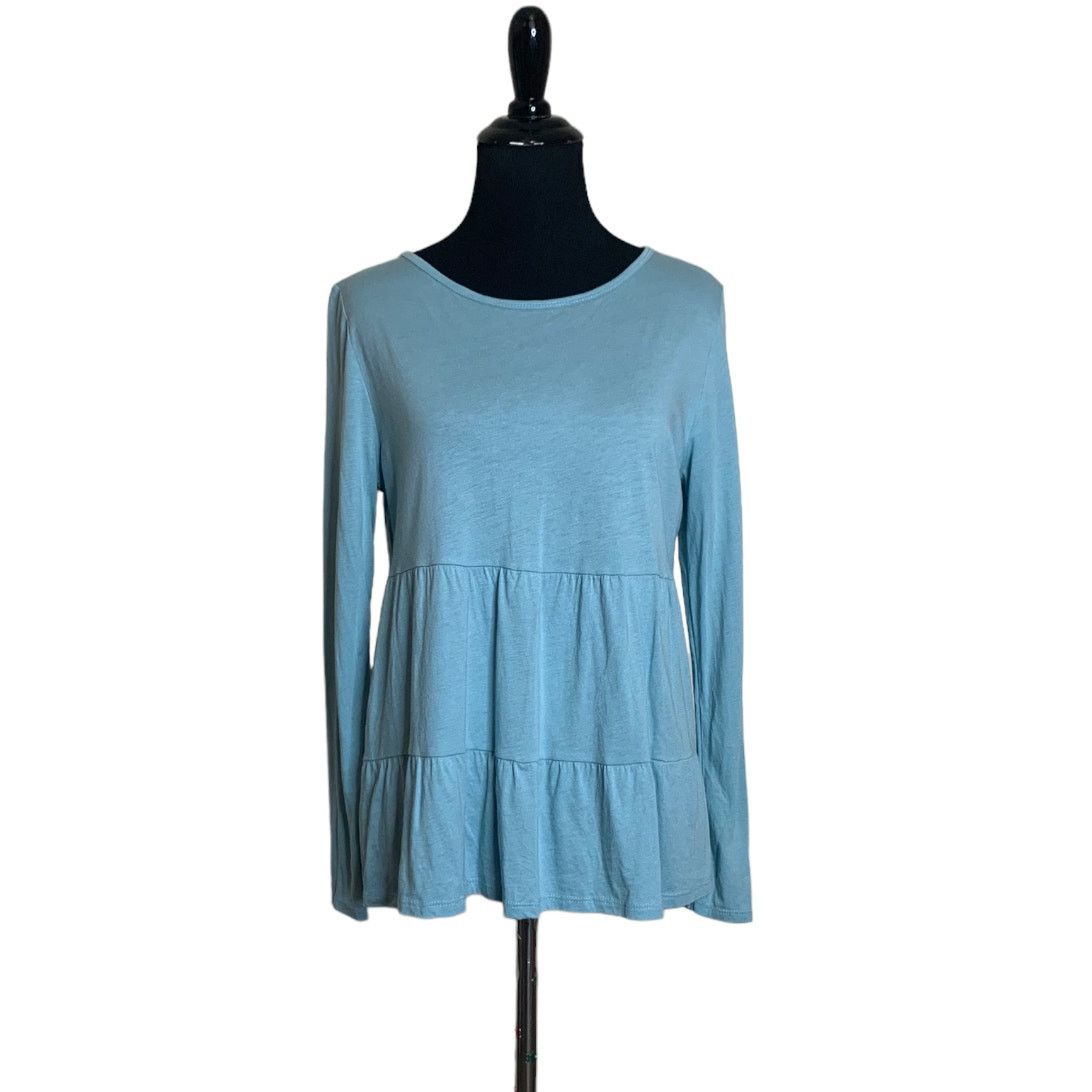 Loft LOFT Blue Long Sleeves Tiered Top Size S Size S / US 4 / IT 40 - 8 Thumbnail