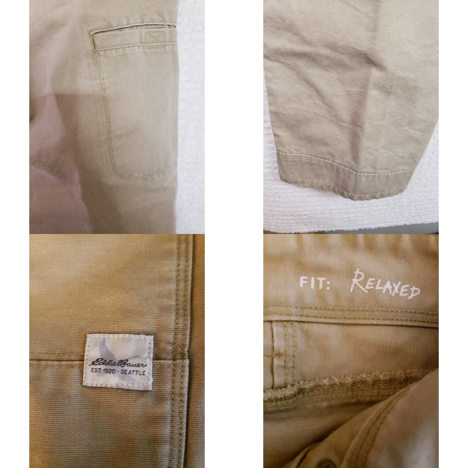 Eddie Bauer VINTAGE Eddie Bauer Pants Canvas Saddle 38x30 Relaxed Straight Utility Workwear Men Mens Size US 38 / EU 54 - 9 Thumbnail