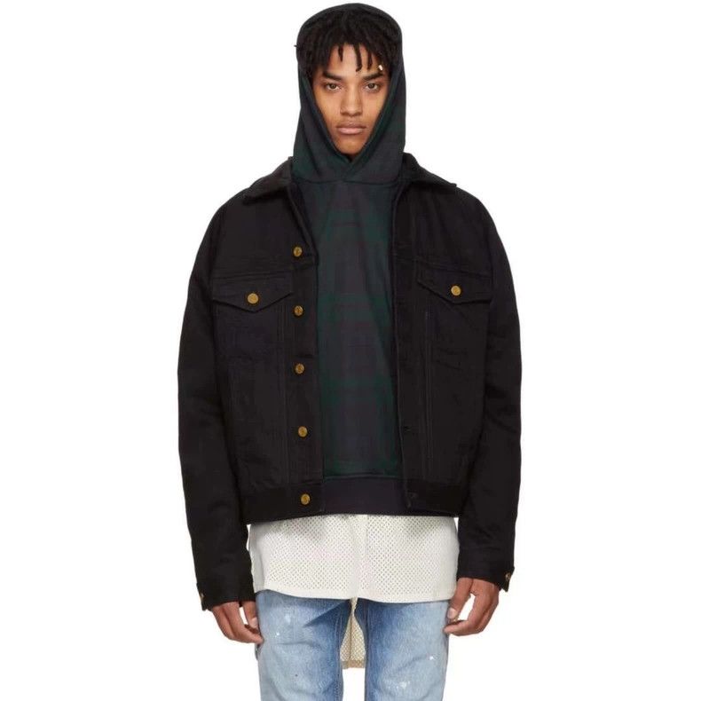 Fear of God Fear of God Black washed denim cargo jacket Size US XL / EU 56 / 4 - 6 Thumbnail