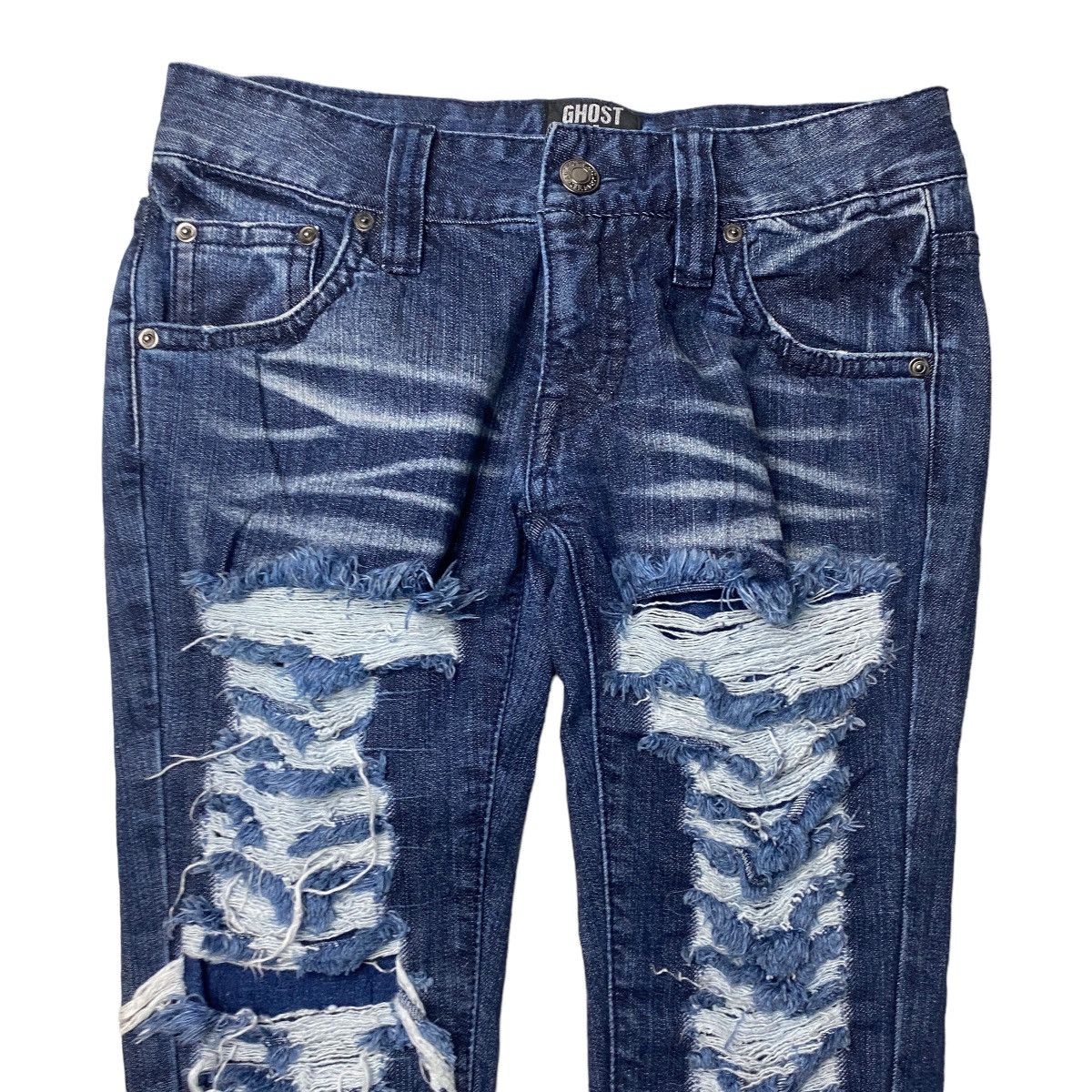Hysteric Glamour × If Six Was Nine × Japanese Brand 2000's Ghost of Harlem Distressed Slim Jeans Size US 28 / EU 44 - 2 Thumbnail