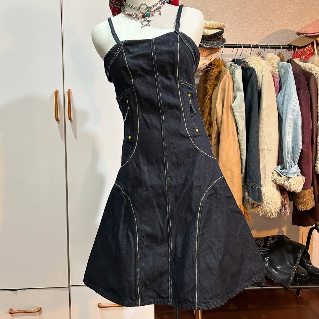 Diesel Dark-wash denim mini dress Size XS / US 0-2 / IT 36-38 - 1 Thumbnail