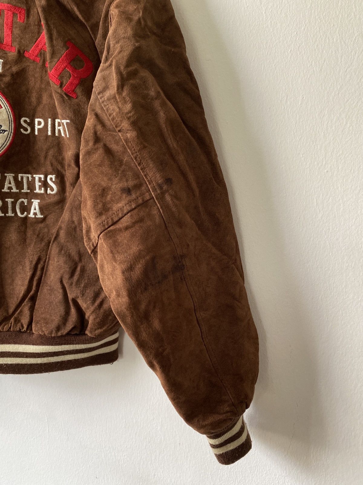 Converse × Vintage Vintage 90s Converse Suede Leather Varsity Jacket Size US M / EU 48-50 / 2 - 7 Thumbnail
