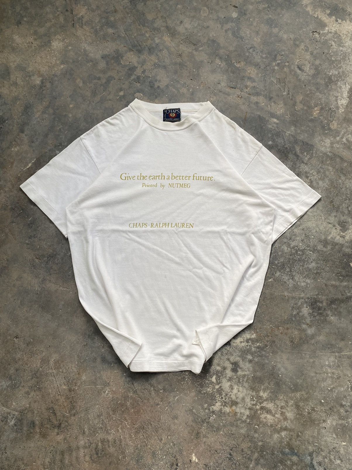 Chaps Ralph Lauren Vintage 90s Chaps Ralph Lauren Statement Tee by Nutmeg Size US M / EU 48-50 / 2 - 1 Thumbnail