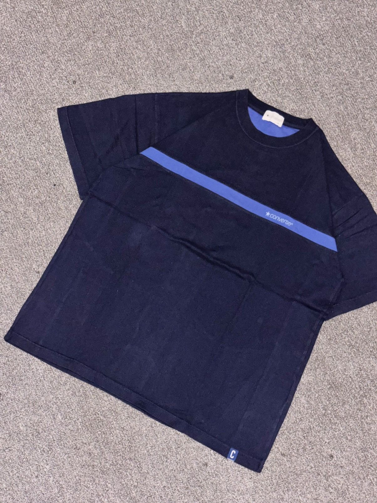 Converse Converse Vintage Navy Blue Stripe Tee Size US XXL / EU 58 / 5 - 1 Thumbnail