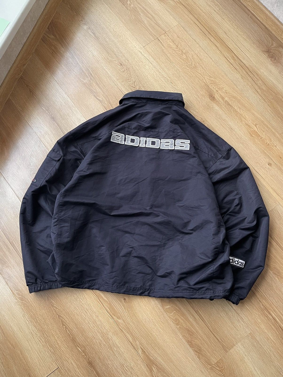 Adidas 90s Vintage Adidas Logo Oversized Coach Bomber Jacket Size US XL / EU 56 / 4 - 1 Thumbnail