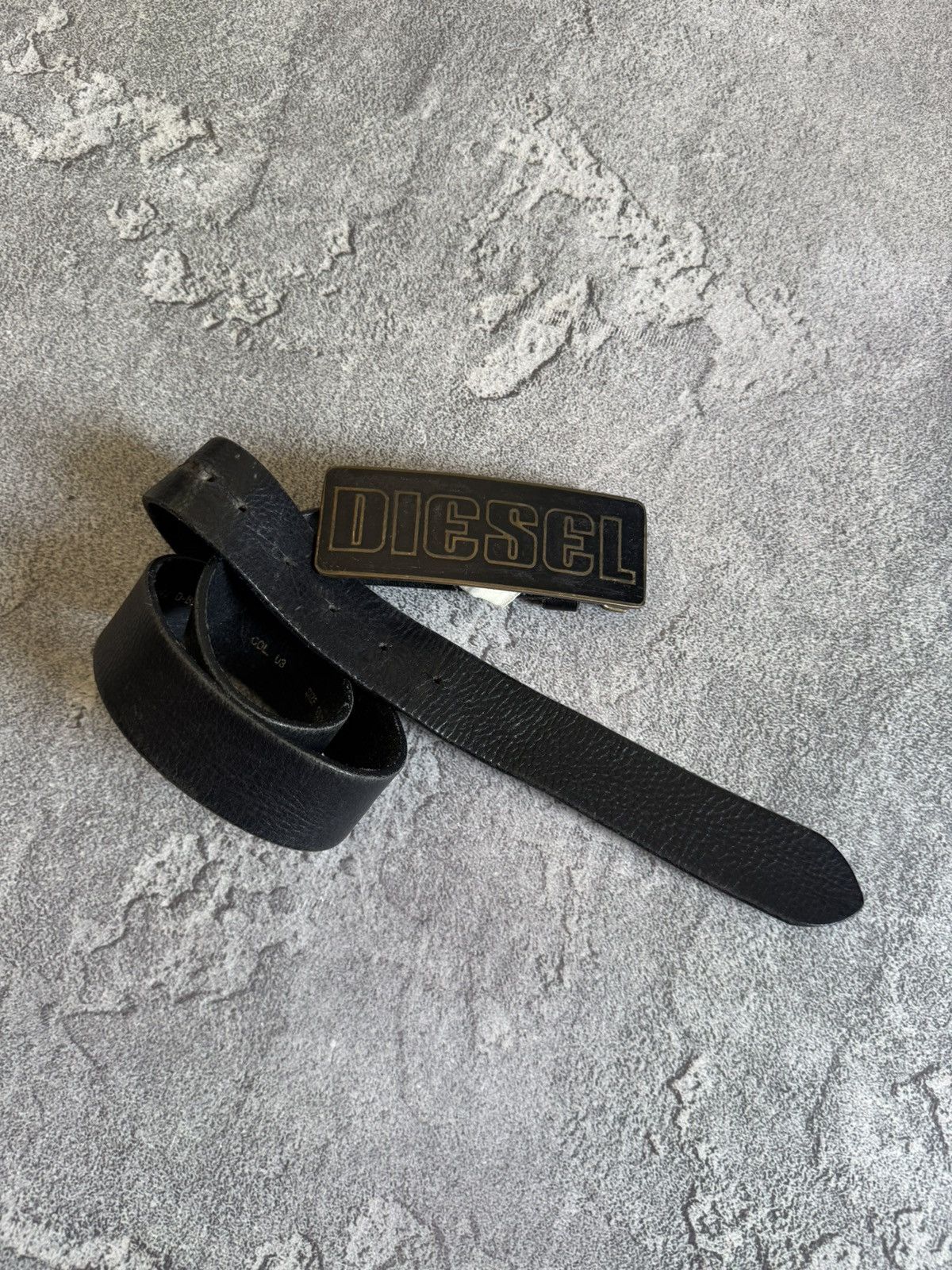 Diesel Diesel 90s retro vintage leather big logo belt avantgarde Size ONE SIZE - 5 Thumbnail
