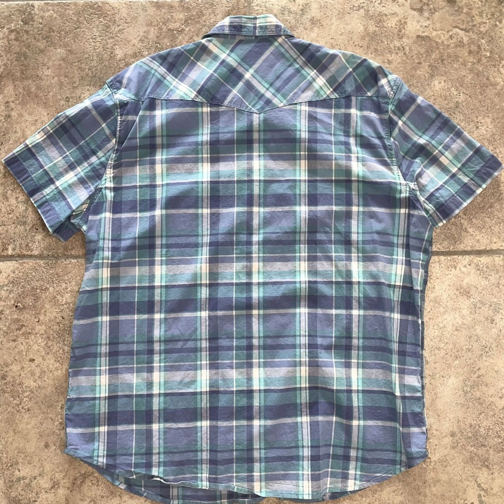 Lucky Brand Lucky Brand Plaid Button Up Shirt Saturday Stretch Short Sleeve Snap Men’s Size XL Size US 36 / EU 52 - 5 Thumbnail