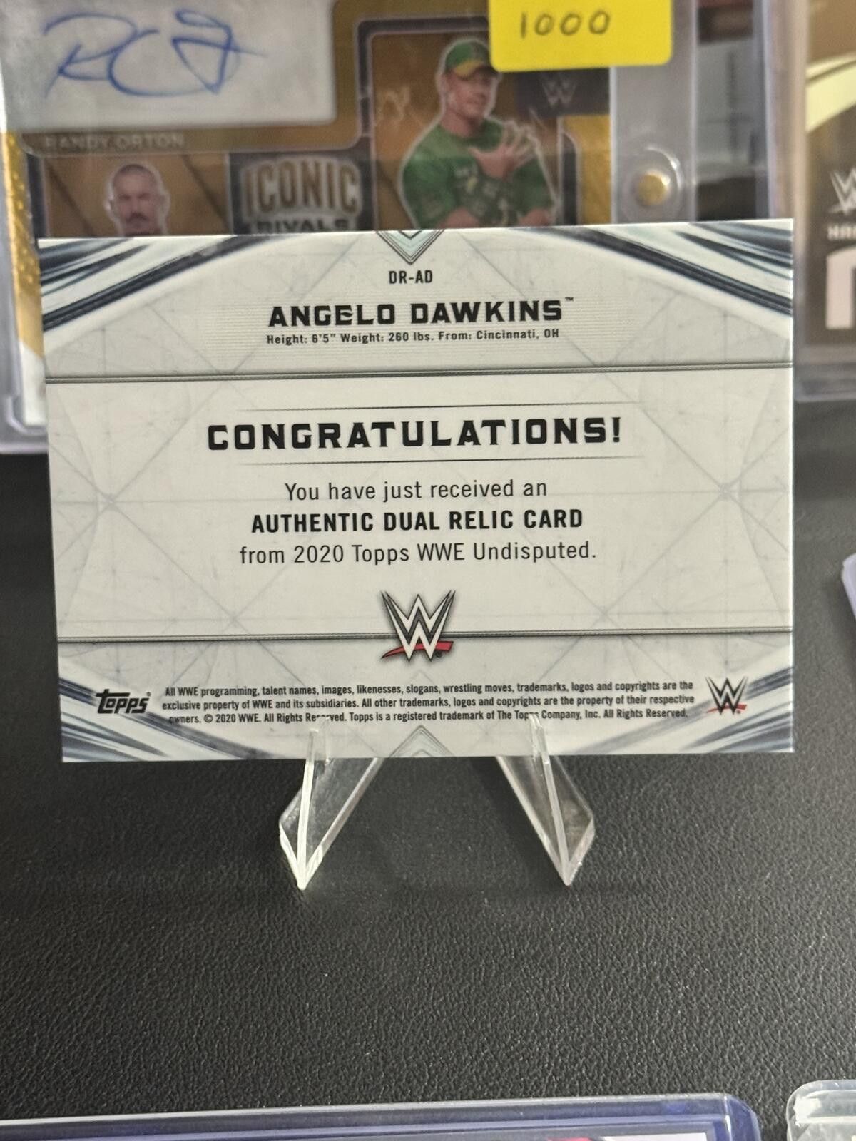 Topshop 2020 Topps WWE Undisputed Angelo Dawkins Dual Relic /99 Size ONE SIZE - 2 Thumbnail