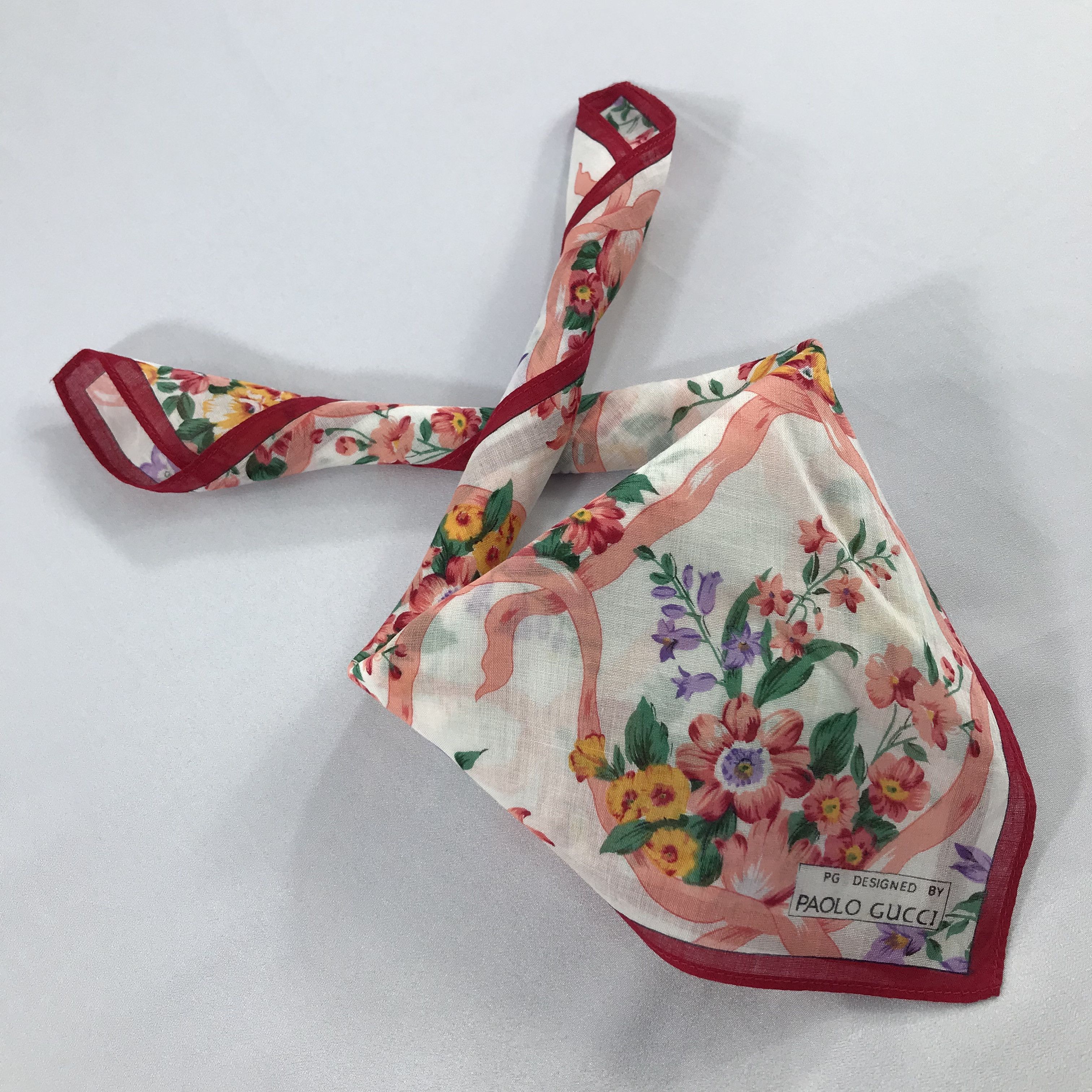 Paolo Gucci × Vintage Paolo Gucci Bandana / Handkerchief / Neckerchief - S2501 Size ONE SIZE - 4 Thumbnail