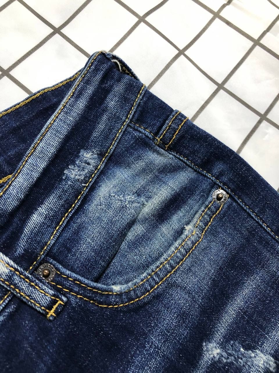 Dsquared2 Dsquared2 Vintage Floral Fish Pockets Distressed Denim Jeans Size US 32 / EU 48 - 14 Thumbnail