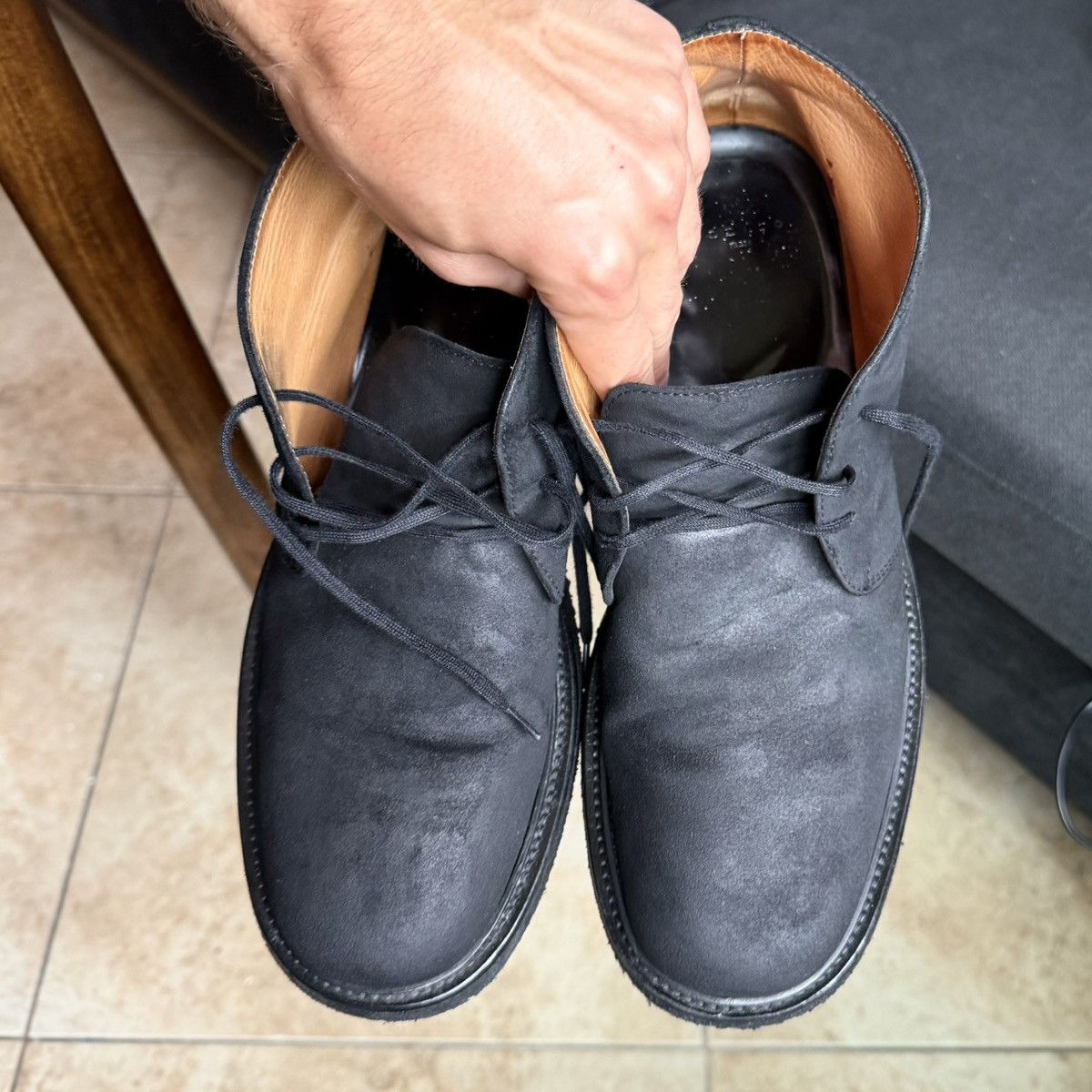 Sandro Sandro Paris black avantgarde painted leather Shoes size 42 Size US 9 / EU 42 - 4 Thumbnail