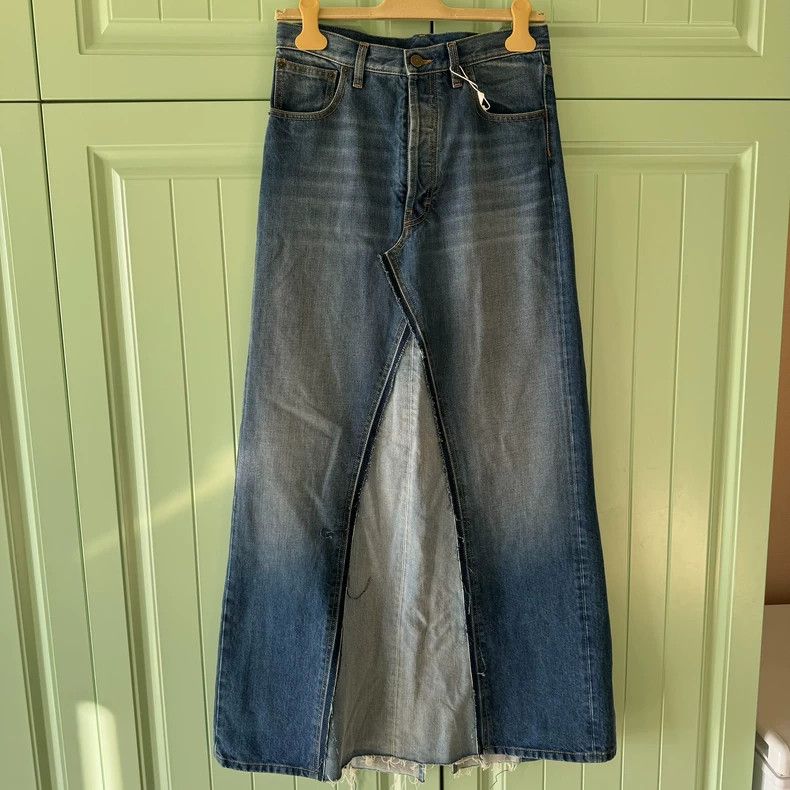Maison Margiela Classic Blue Denim Long Skirt Size US 36 / EU 52 - 1 Thumbnail