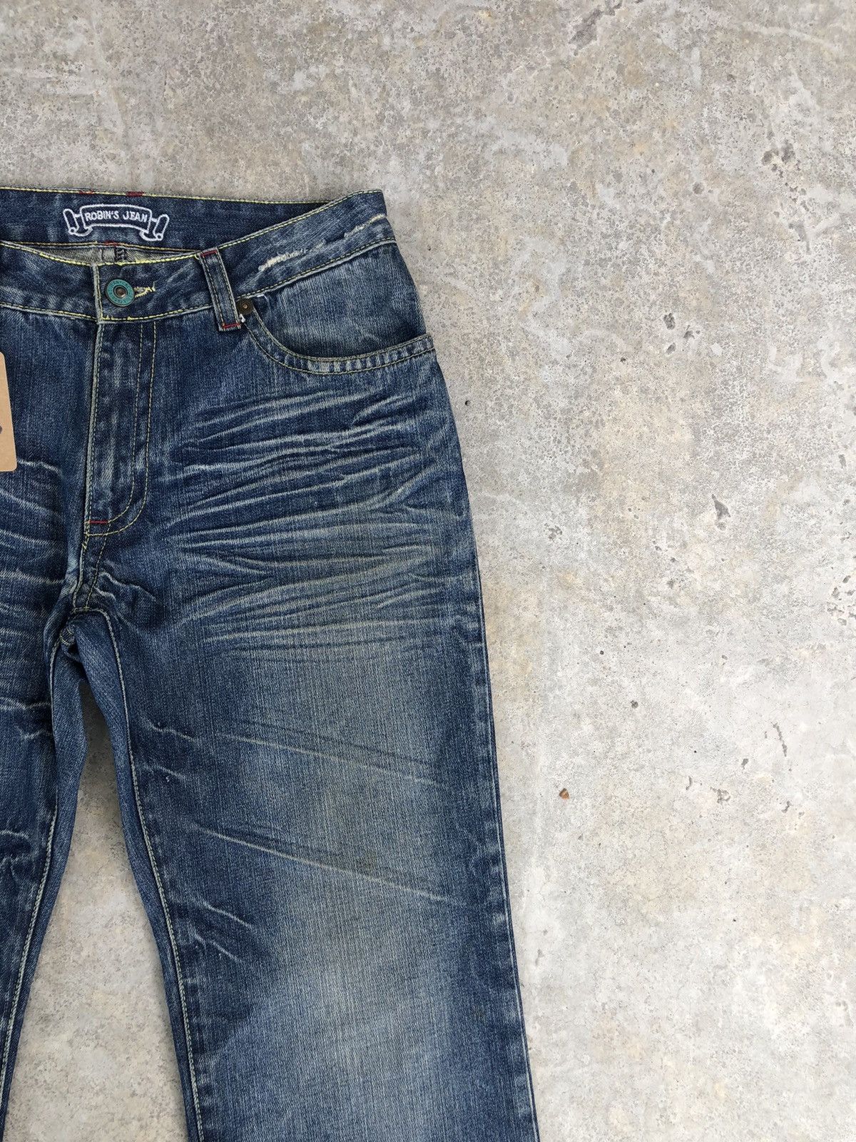 Robins Jeans Vintage Robin’s Embroidered Logo Distressed Jeans Size US 32 / EU 48 - 5 Thumbnail