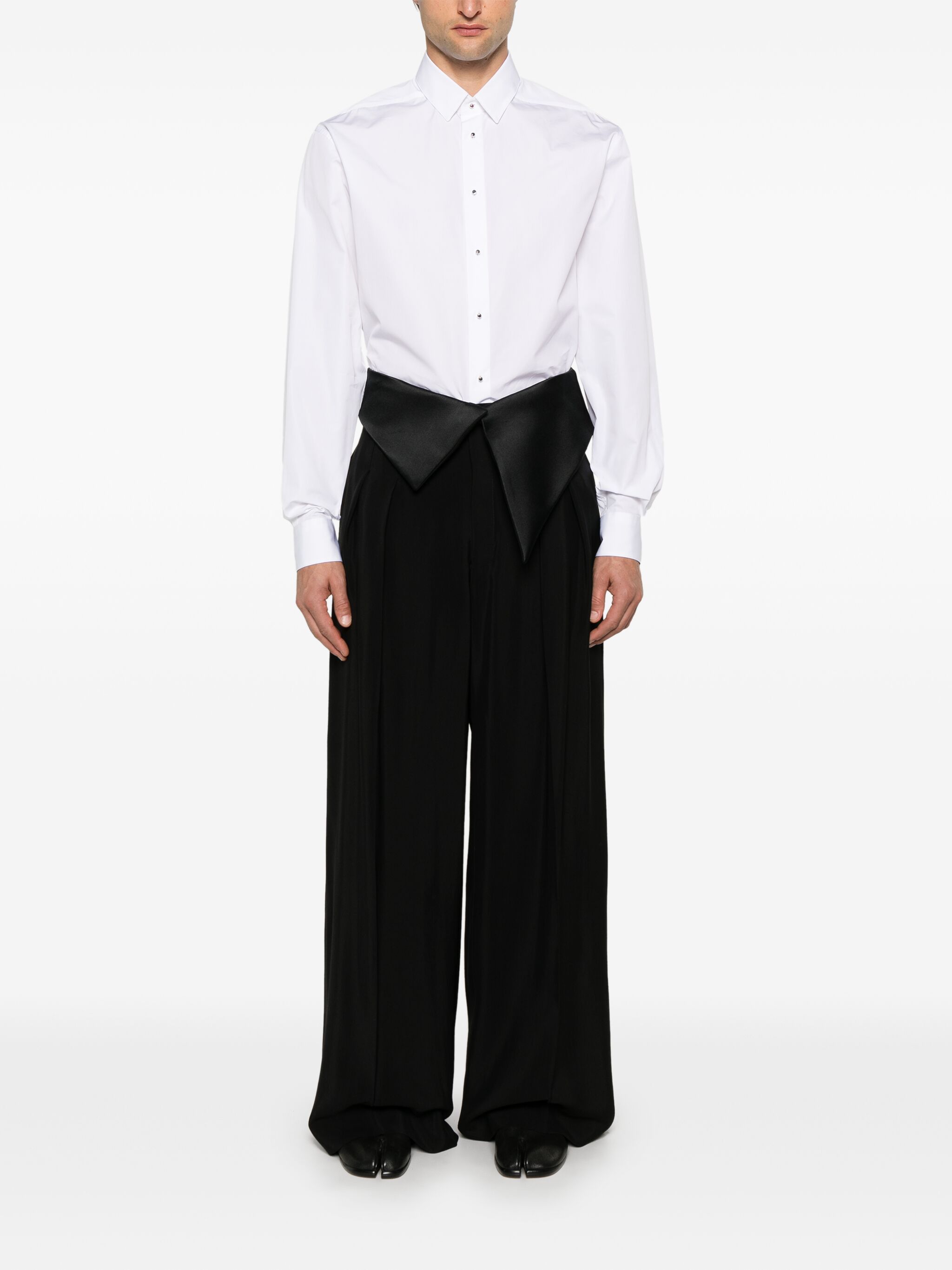 Mugler o1s22i1n1124 Poplin Shirt in White Size US S / EU 44-46 / 1 - 2 Thumbnail